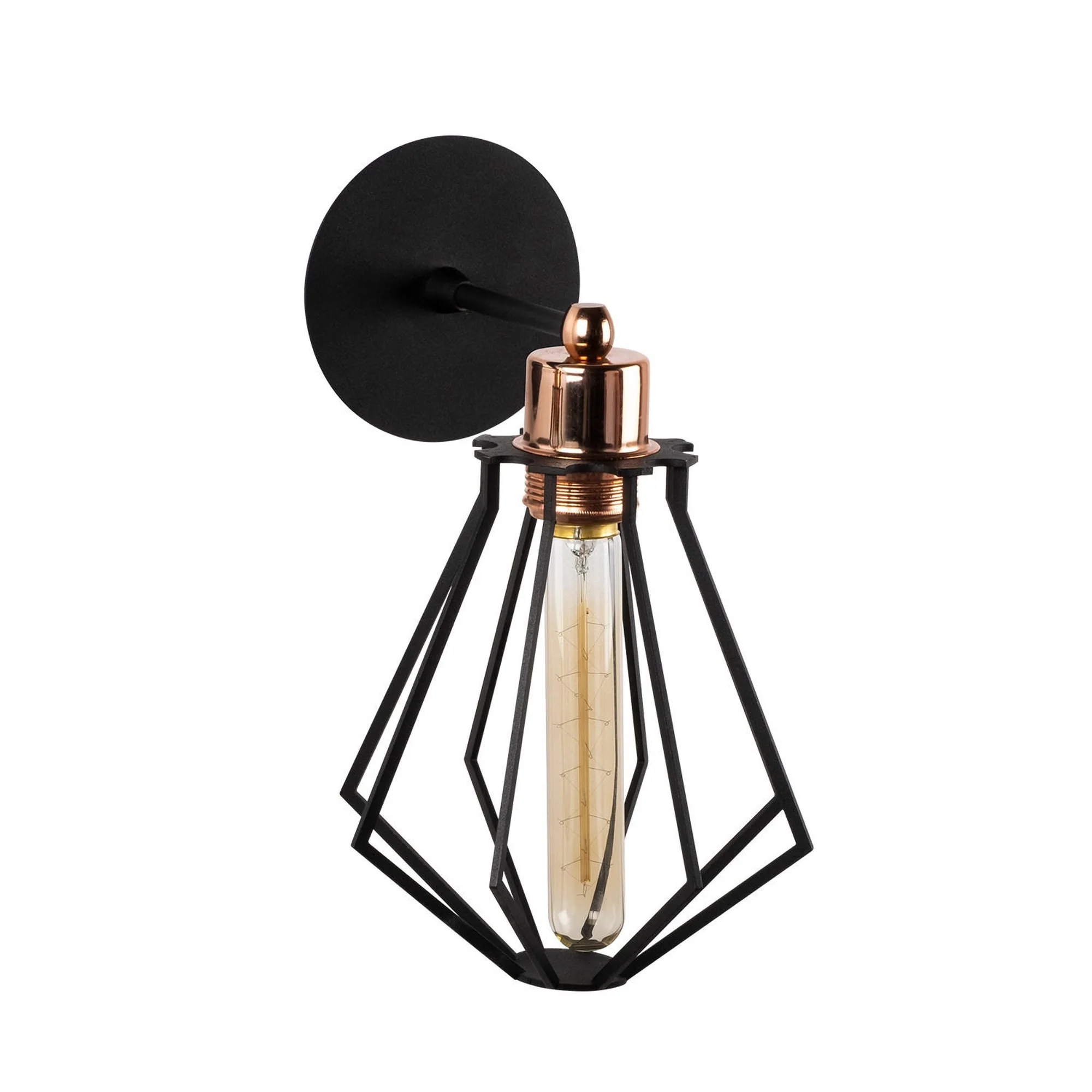 Aplique De Pared, Metal , Negro, 18x18x30, Casquillo E 27 Max 40 W - Image 3