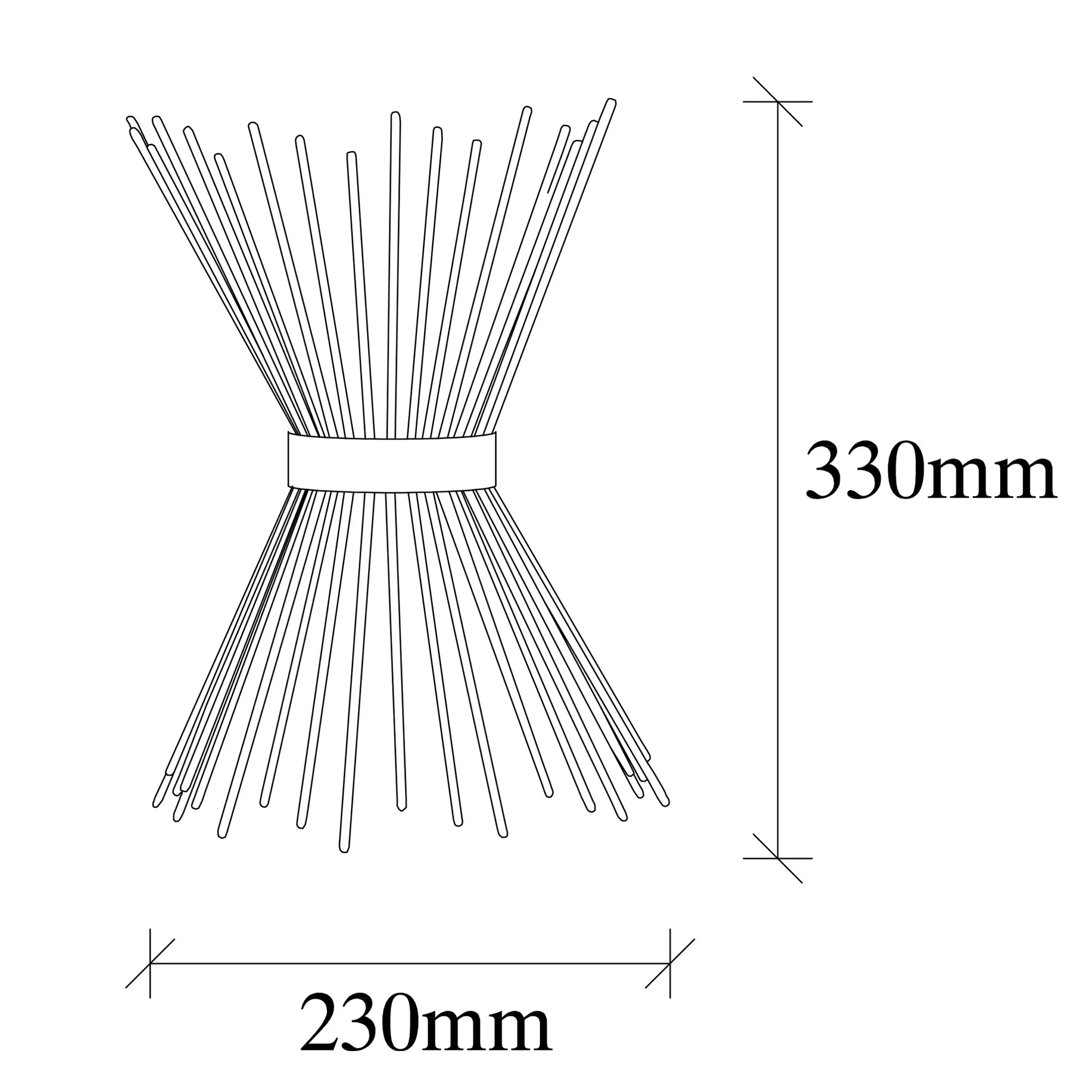 Aplique De Pared, Metal , Negro, 23x16x33, Casquillo 2 X E 27 Max 40 W - Image 2