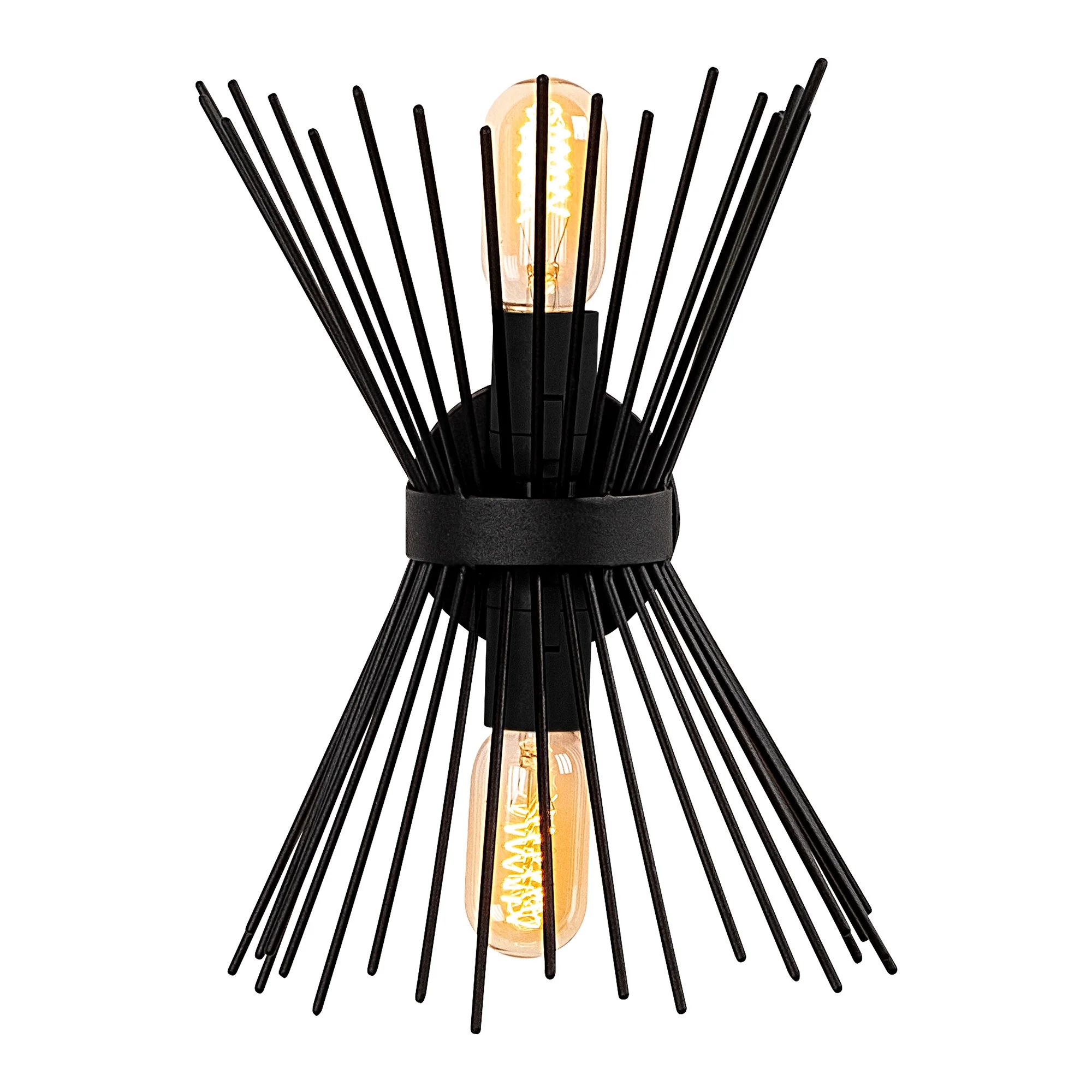 Aplique De Pared, Metal , Negro, 23x16x33, Casquillo 2 X E 27 Max 40 W - Image 4