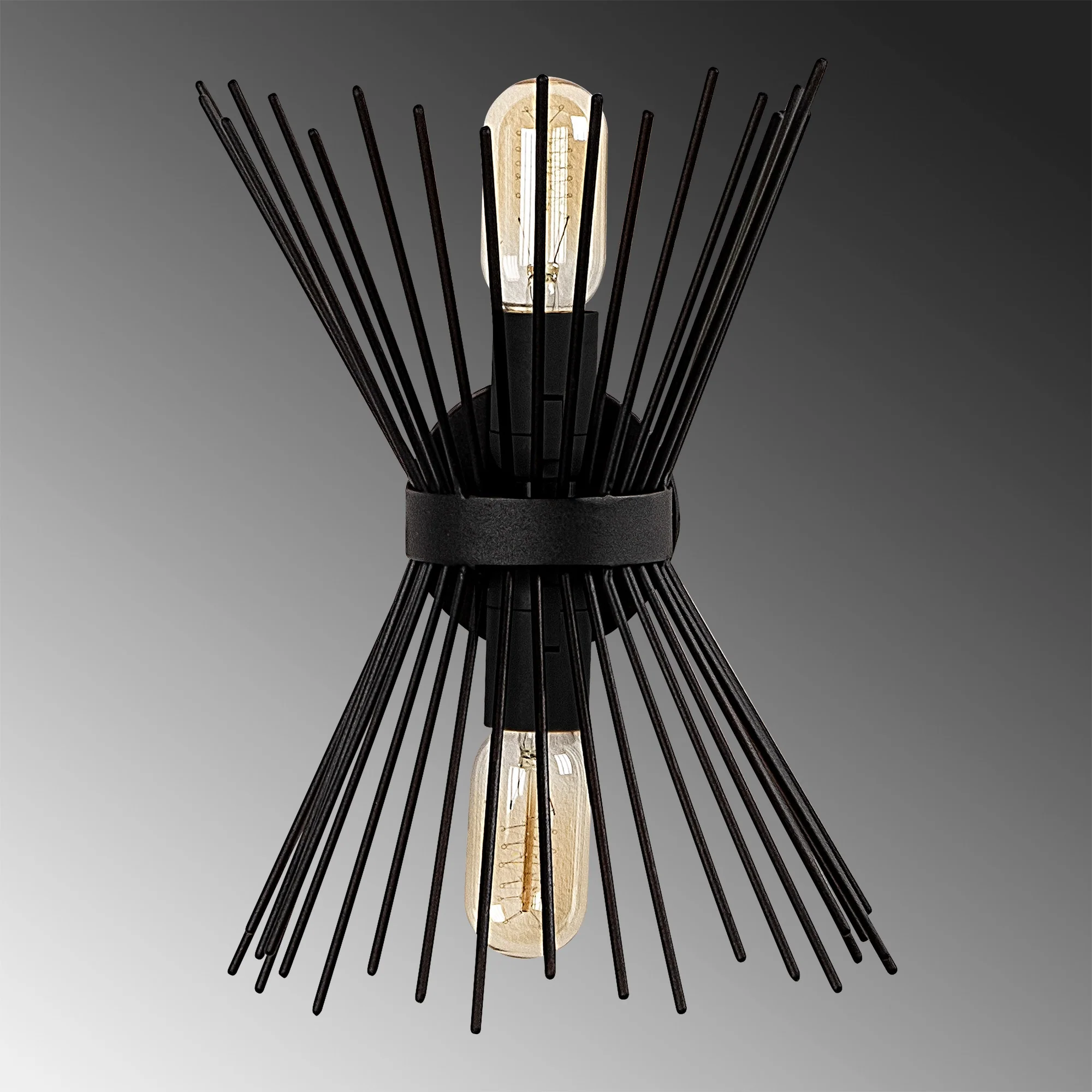 Aplique De Pared, Metal , Negro, 23x16x33, Casquillo 2 X E 27 Max 40 W - Image 5