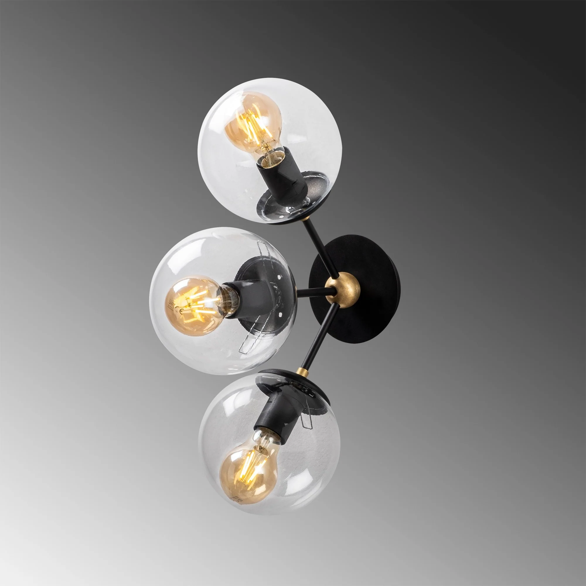 Aplique De Pared, Metal , Negro, 30x15x44, Casquillo 3 X E 27 Max 40 W - Image 4