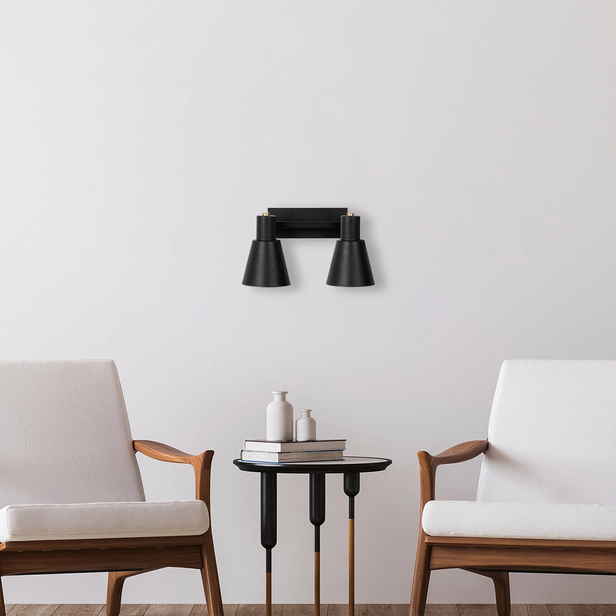 Aplique De Pared, Metal , Negro, 38x21x21, Casquillo 2 X E27 Max 40 W - Image 4
