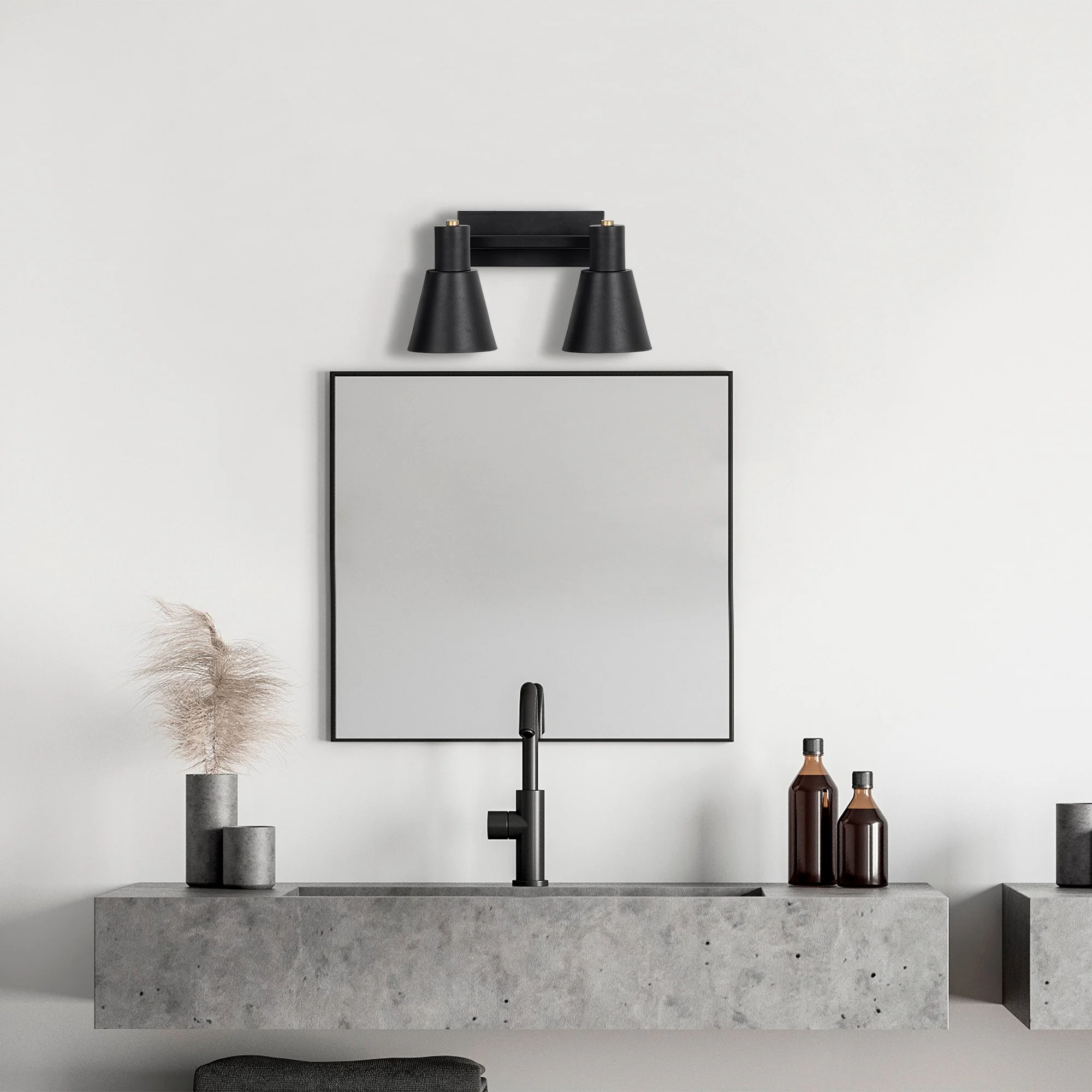 Aplique De Pared, Metal , Negro, 38x21x21, Casquillo 2 X E27 Max 40 W - Image 5