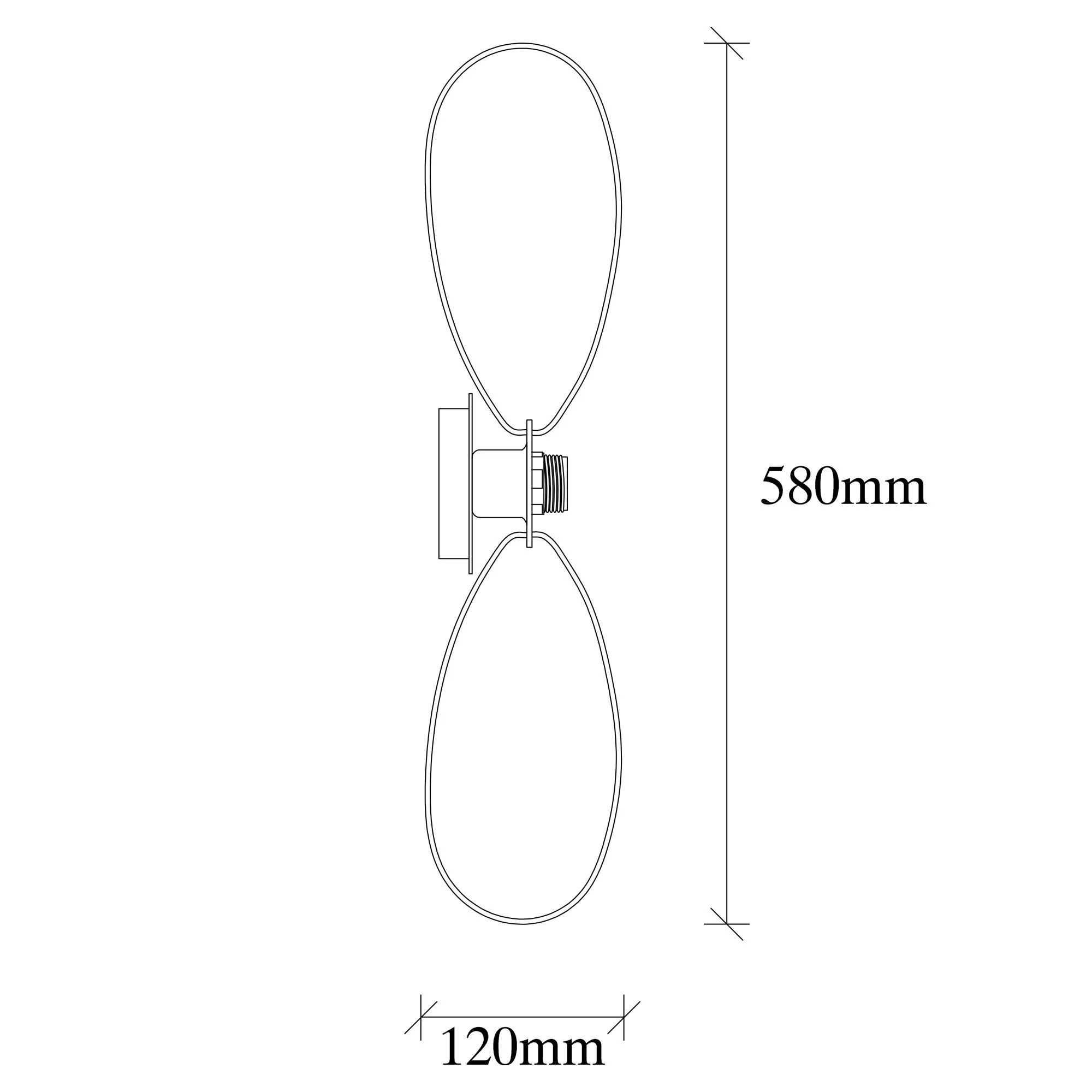 Aplique De Pared, Metal , Negro, 58x12x58, Casquillo E 27 Max 40 W - Image 2
