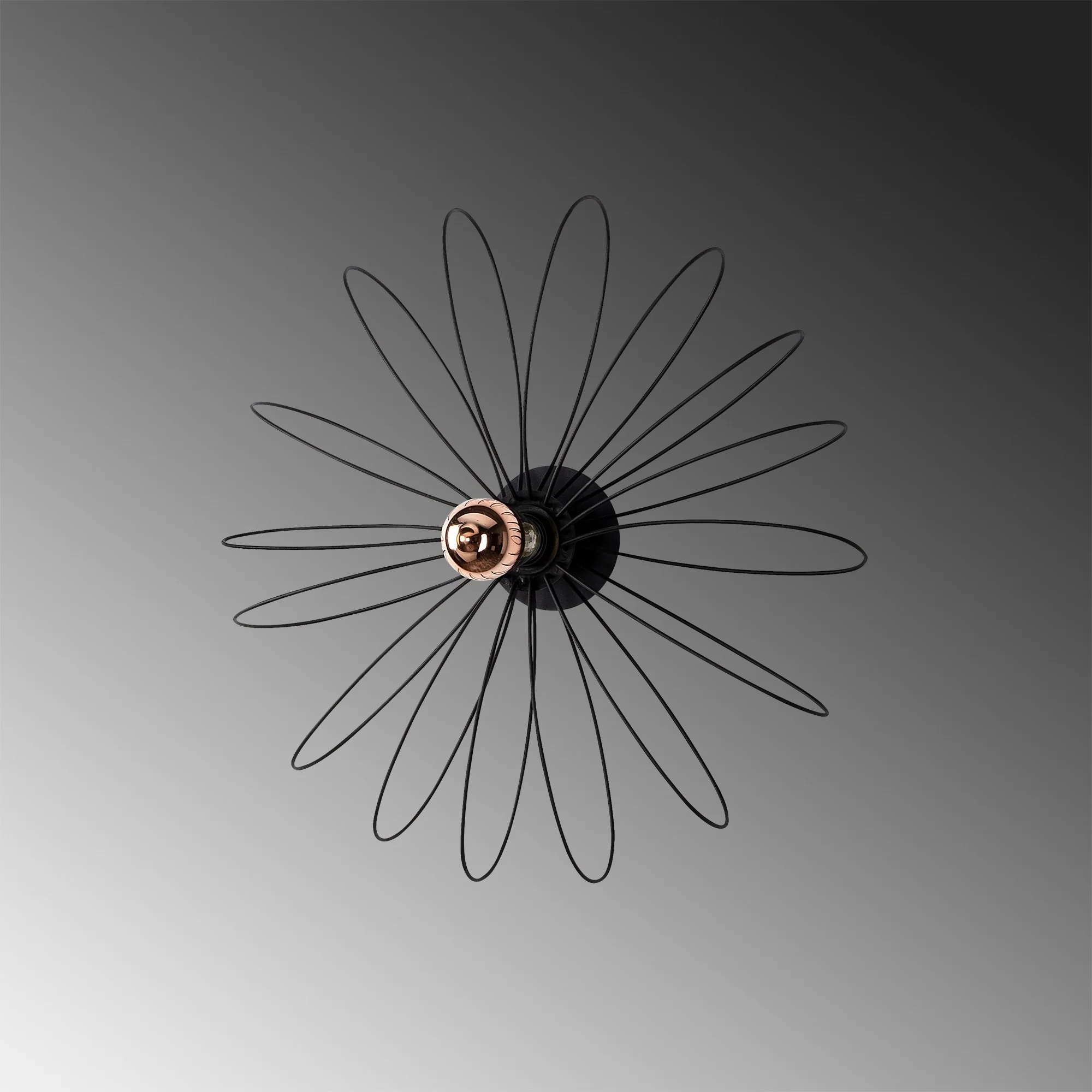 Aplique De Pared, Metal , Negro, 58x12x58, Casquillo E 27 Max 40 W - Image 3
