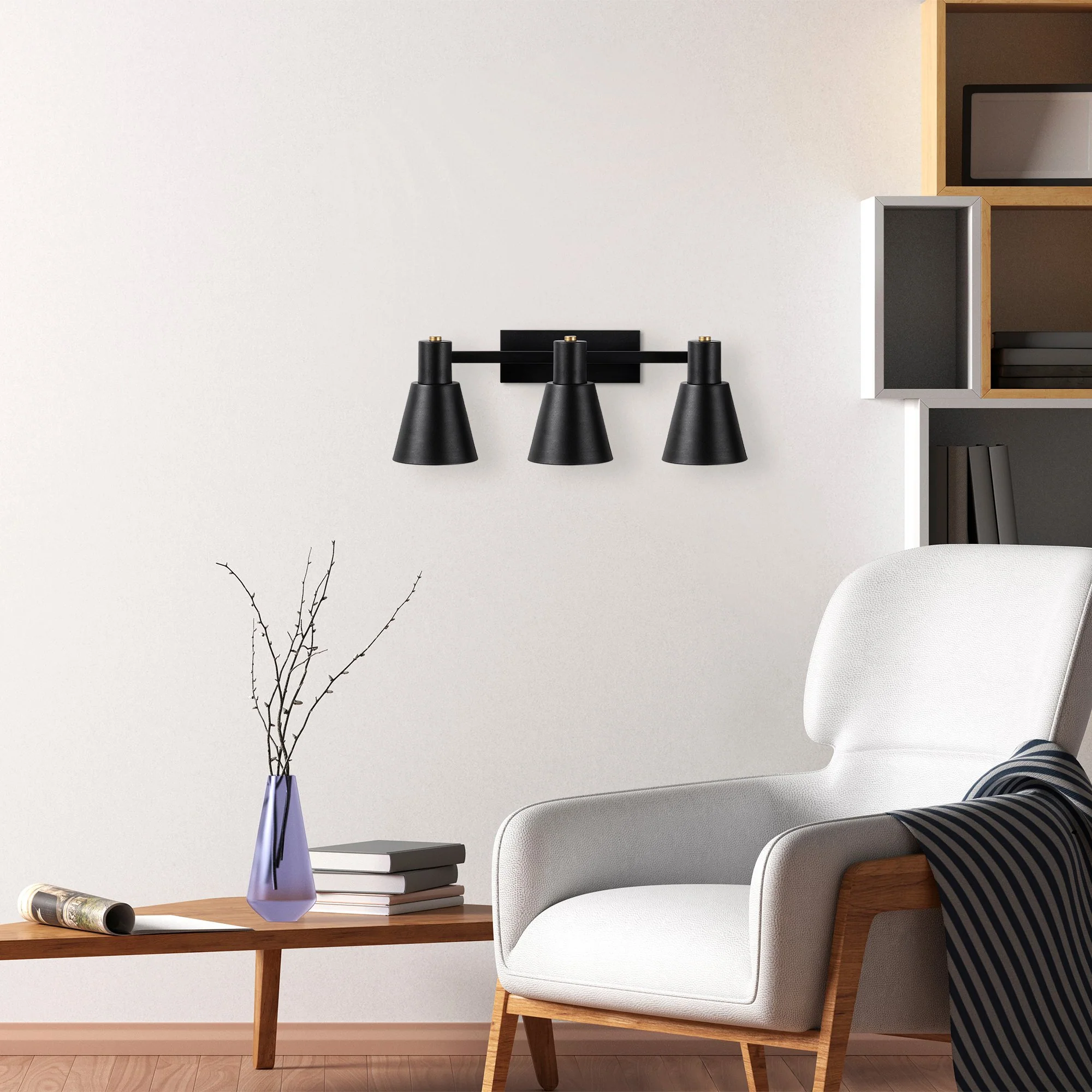 Aplique De Pared, Metal , Negro, 60x21x21, Casquillo 3 X E27 Max 40 W - Image 6