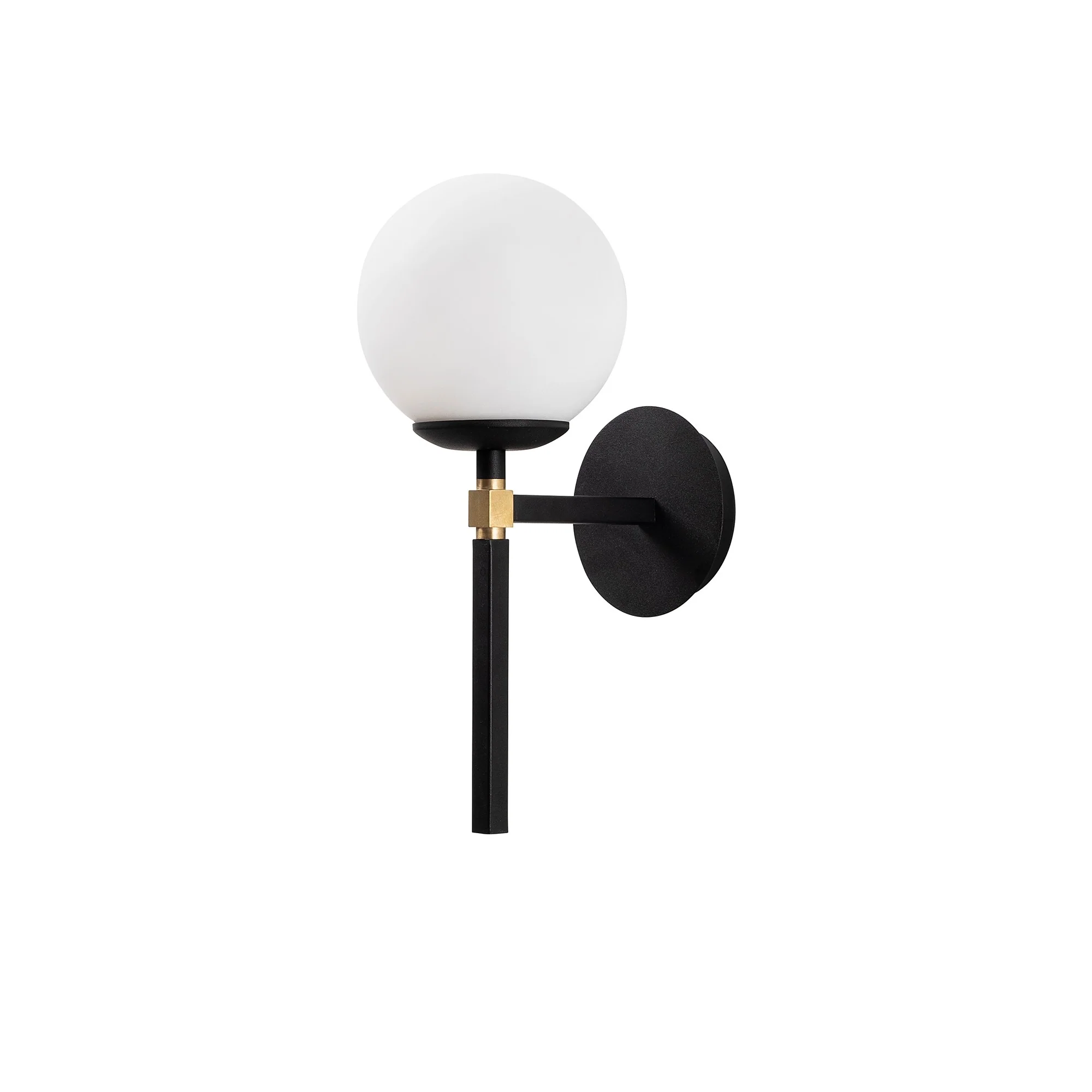 Aplique De Pared, Metal , Negro blanco, 15x20x37, Casquillo E 27 Max 40 W - Image 3