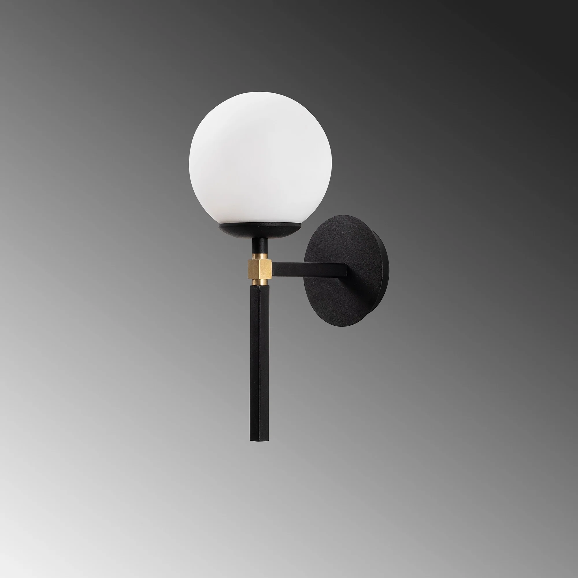 Aplique De Pared, Metal , Negro blanco, 15x20x37, Casquillo E 27 Max 40 W - Image 4