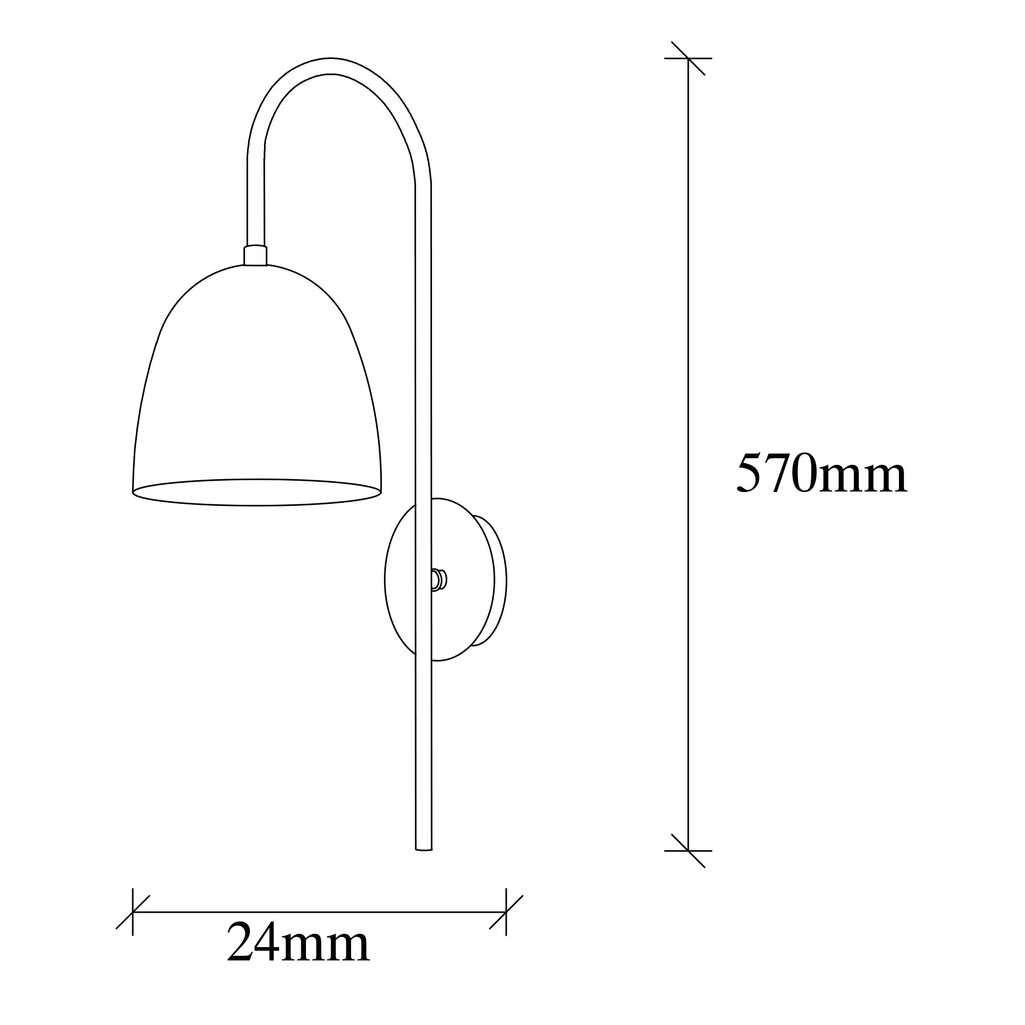 Aplique De Pared, Metal , Negro vintage, 16x24x57, Casquillo E 27 Max 40 W - Image 2