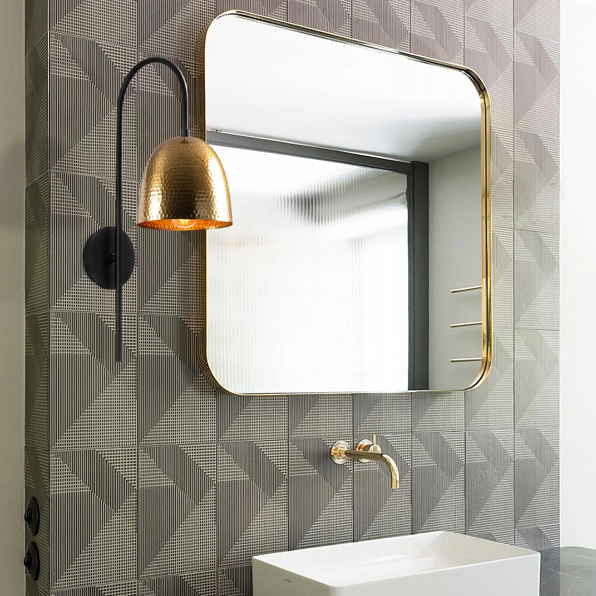 Aplique De Pared, Metal , Negro vintage, 16x24x57, Casquillo E 27 Max 40 W - Image 5