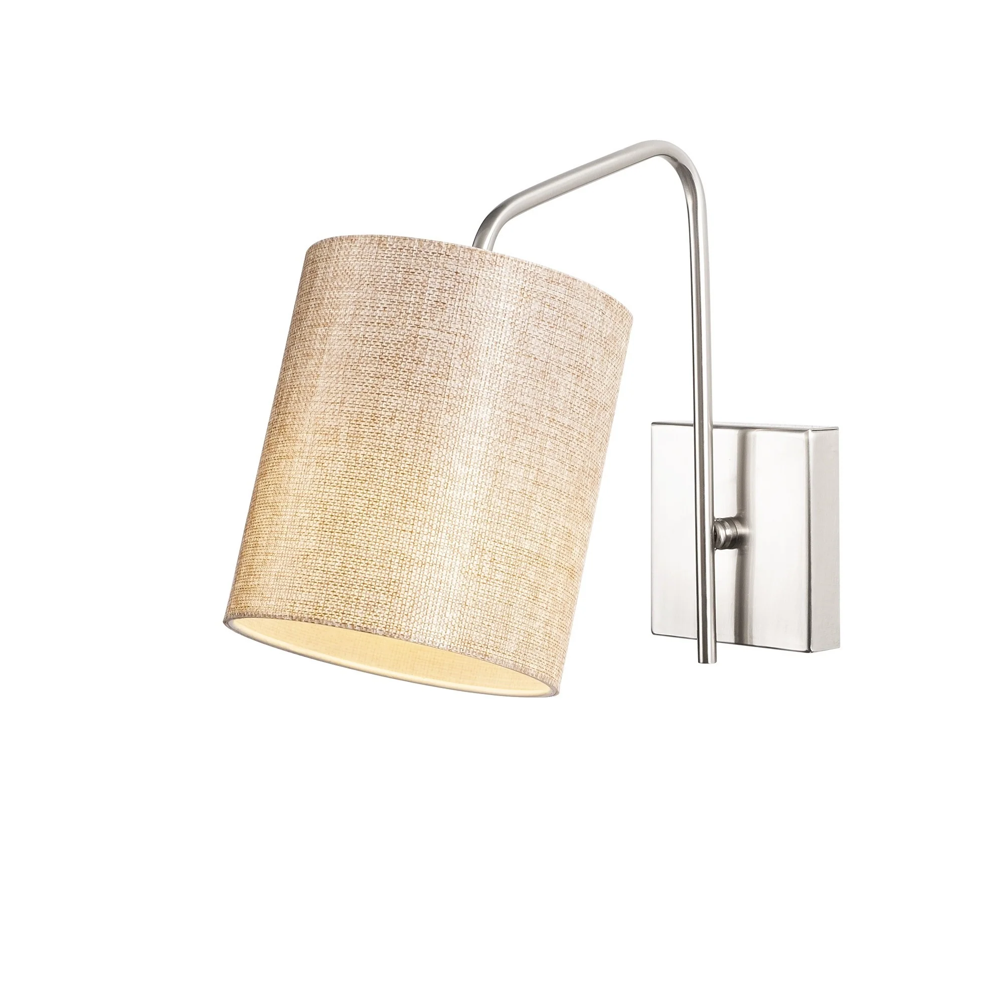 Aplique De Pared, Metal , Nickel crema, 14x27x24, Casquillo E 27 Max 40 W - Image 3