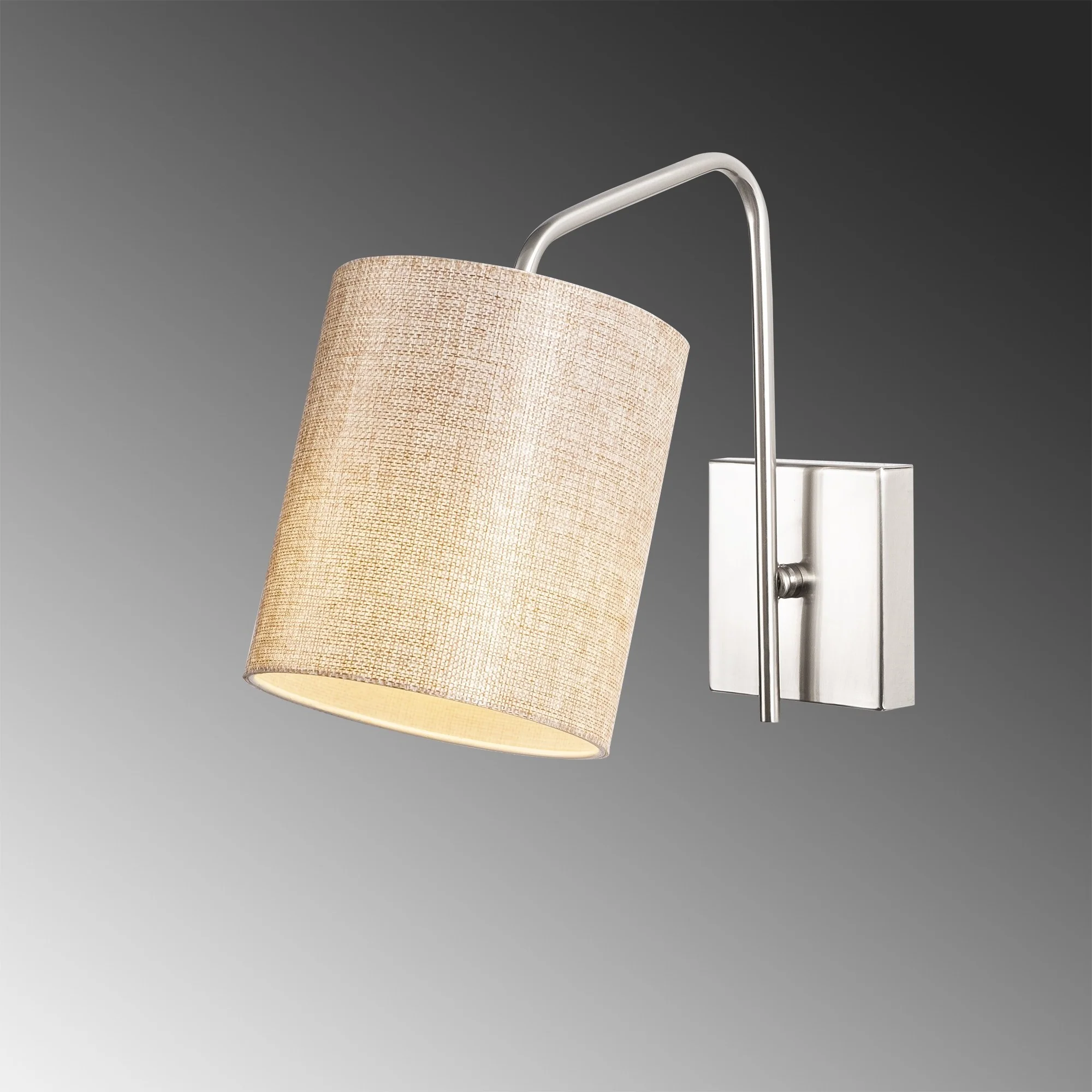 Aplique De Pared, Metal , Nickel crema, 14x27x24, Casquillo E 27 Max 40 W - Image 4