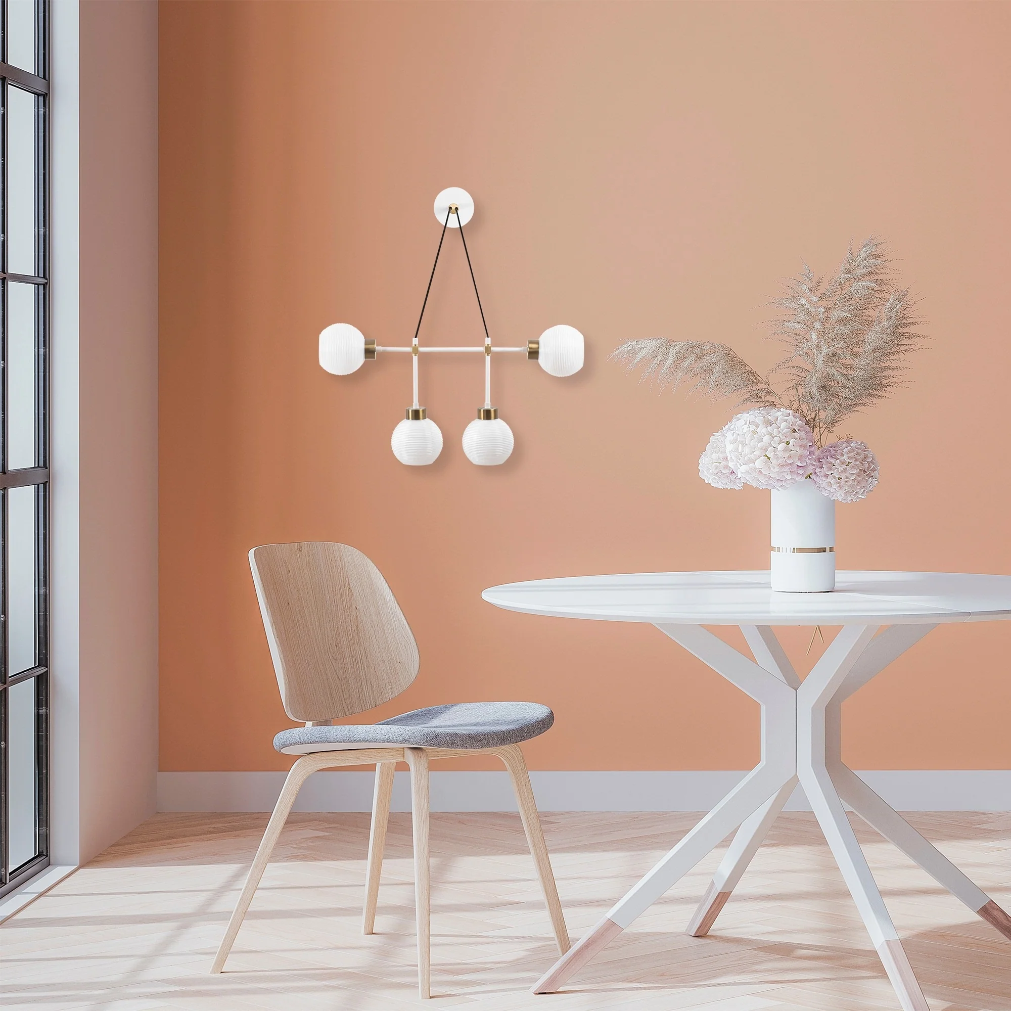 Aplique De Pared, Metal , Vintage blanco, 78x15x65, Casquillo E 27 Max 40 W - Image 6