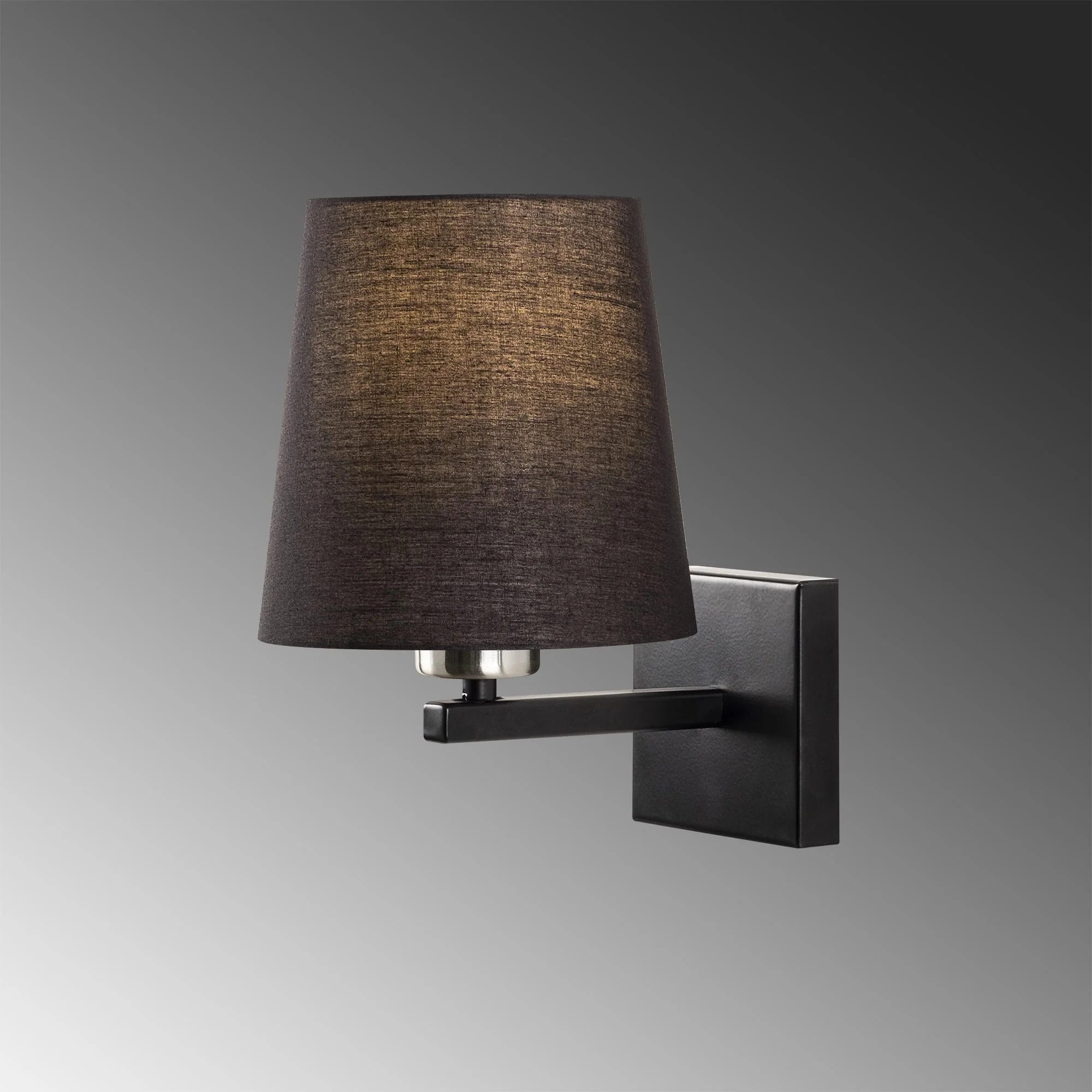 Aplique De Pared Pantalla Negra, Metal, 18x24x30, Casquillo E 27 Max 40 W - Image 4