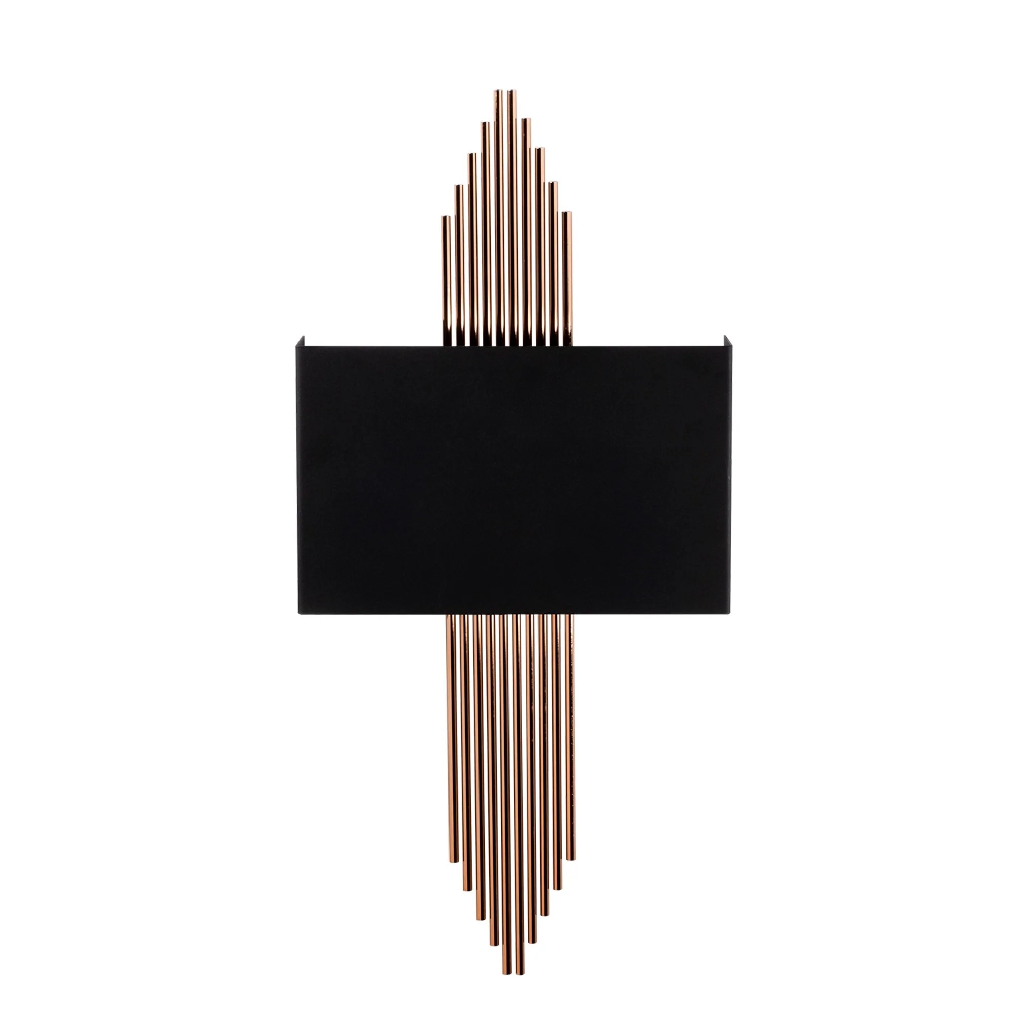 Aplique De Pared Recto, Metal , Negro cobre, 75x10x22, Casquillo E 27 Max 40 W
