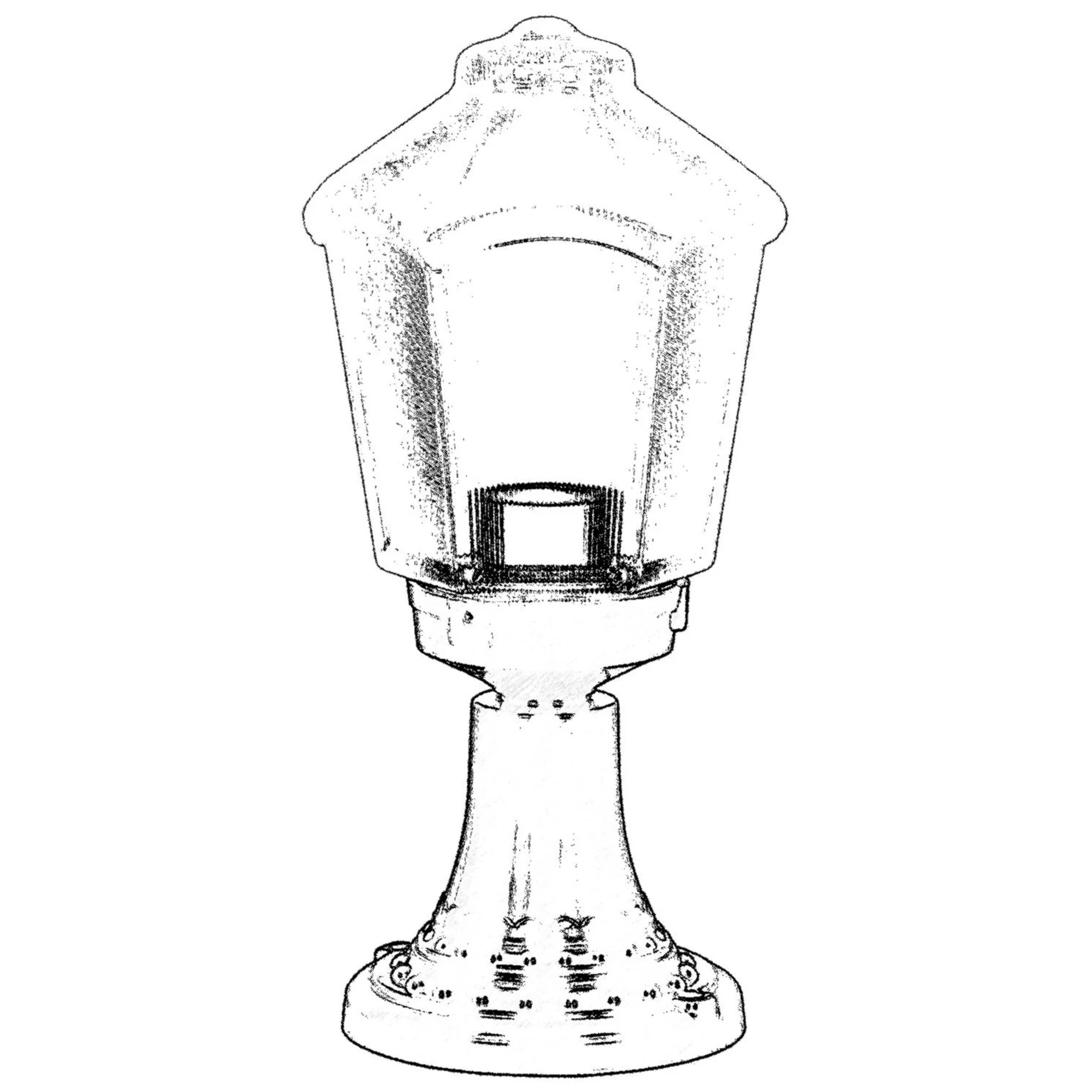 Aplique De Suelo Faro Para Exterior, Abs , Negro, 20x20x45, Casquillo E 27 Max 60 W - Image 2