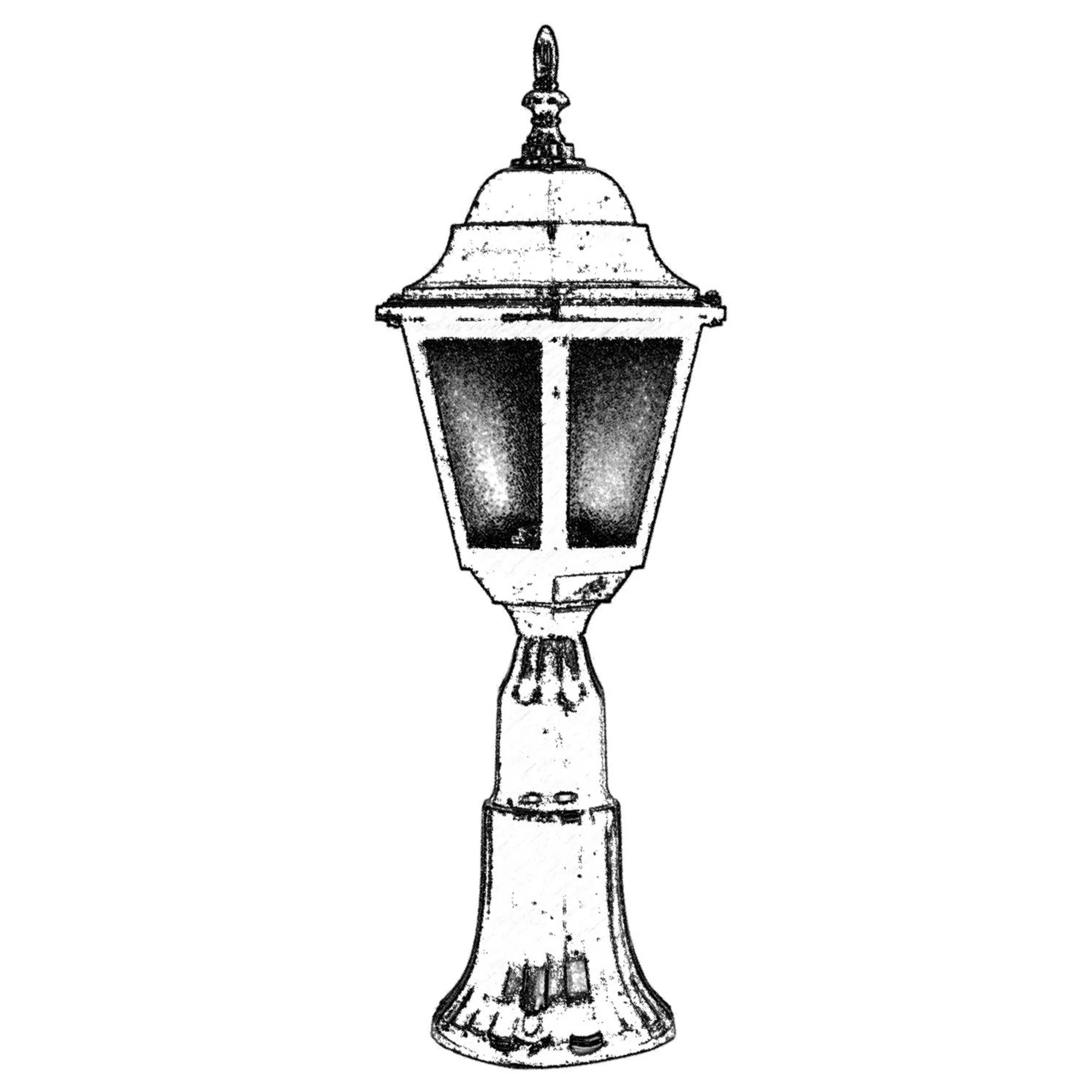Aplique De Suelo Faro Para Exterior, Abs , Negro, 23x23x60, Casquillo E 27 Max 60 W - Image 2