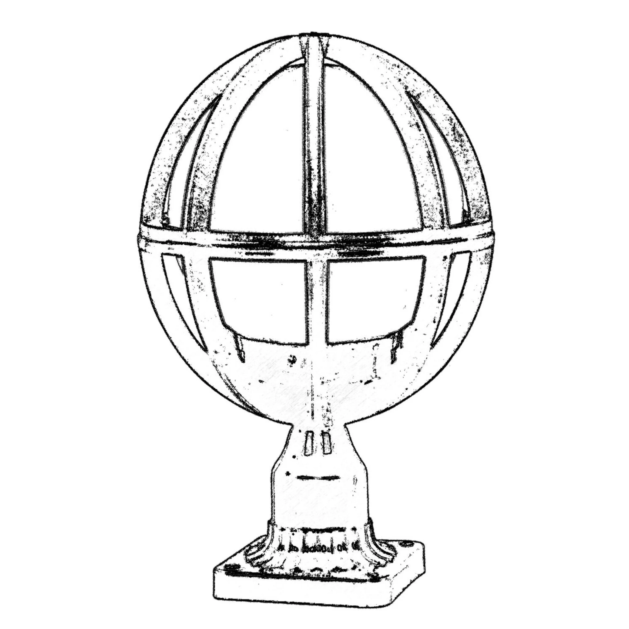 Aplique De Suelo Globo Recto Para Exterior, Abs , Negro, 23x23x38, Casquillo E 27 Max 60 W - Image 2