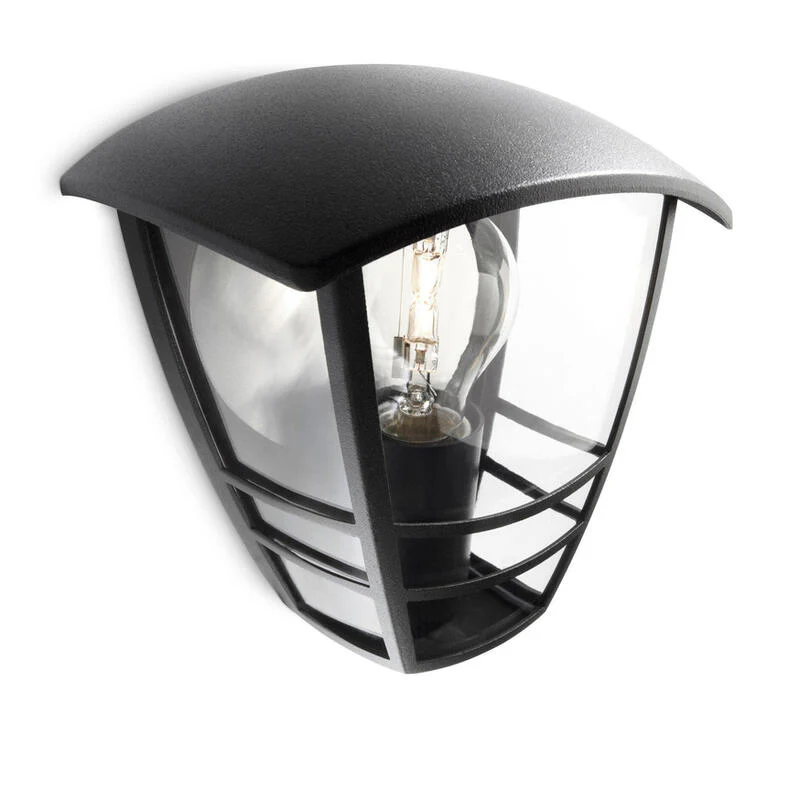 Aplique Exterior Pared Plano 1x60w Negro Mod. Creek Philips - Image 4