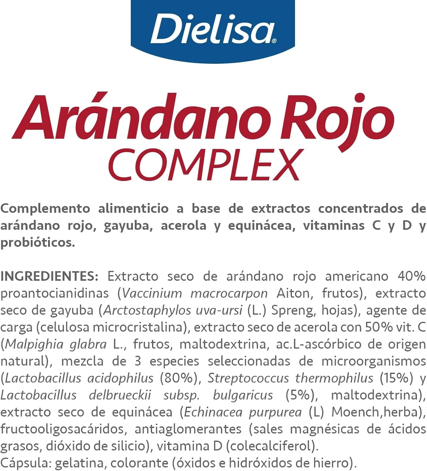 Arandano Rojo Complex DIELISA 30 cápsulas - Image 4