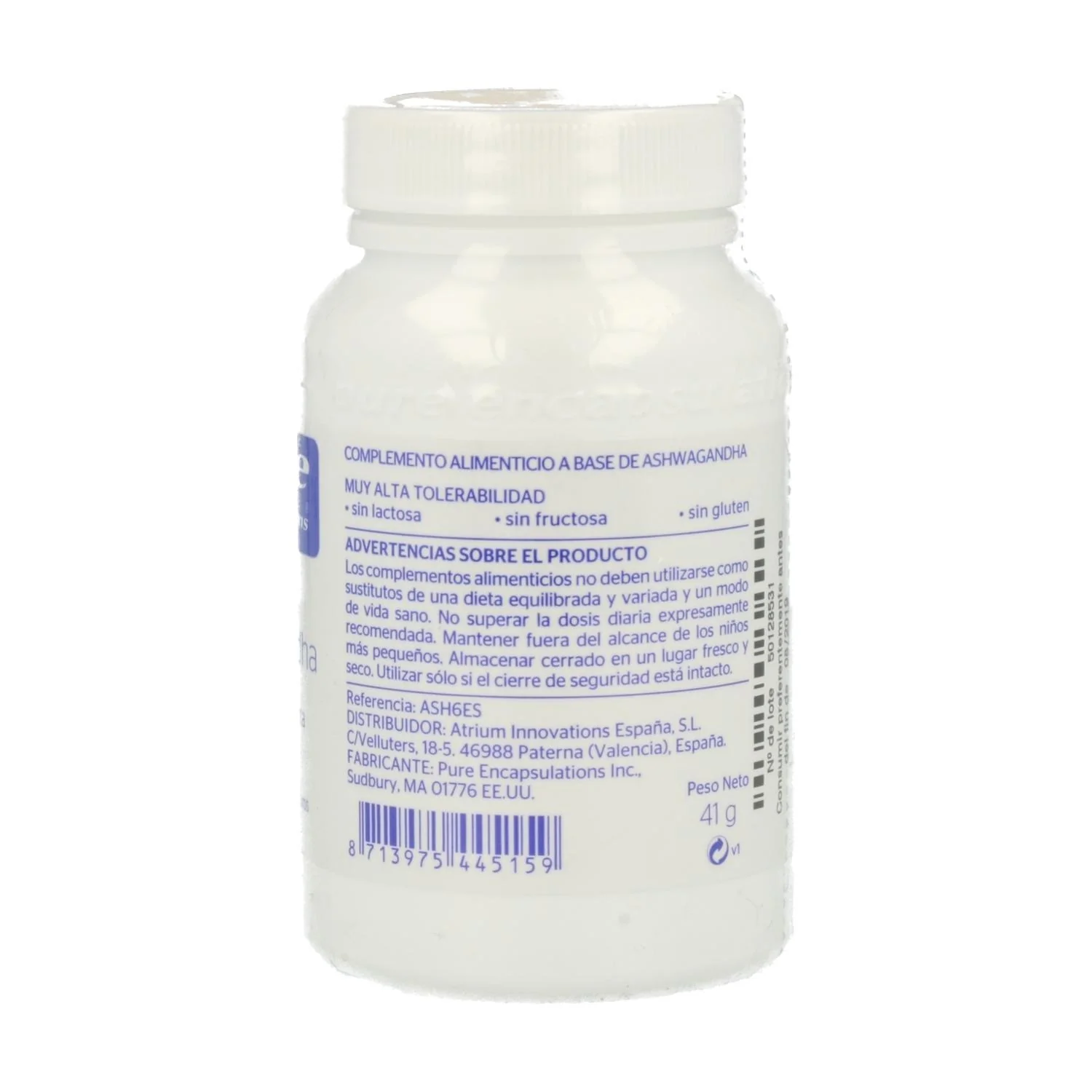 Ashwagandha Pure Encapsulations 60 cápsulas - Image 3