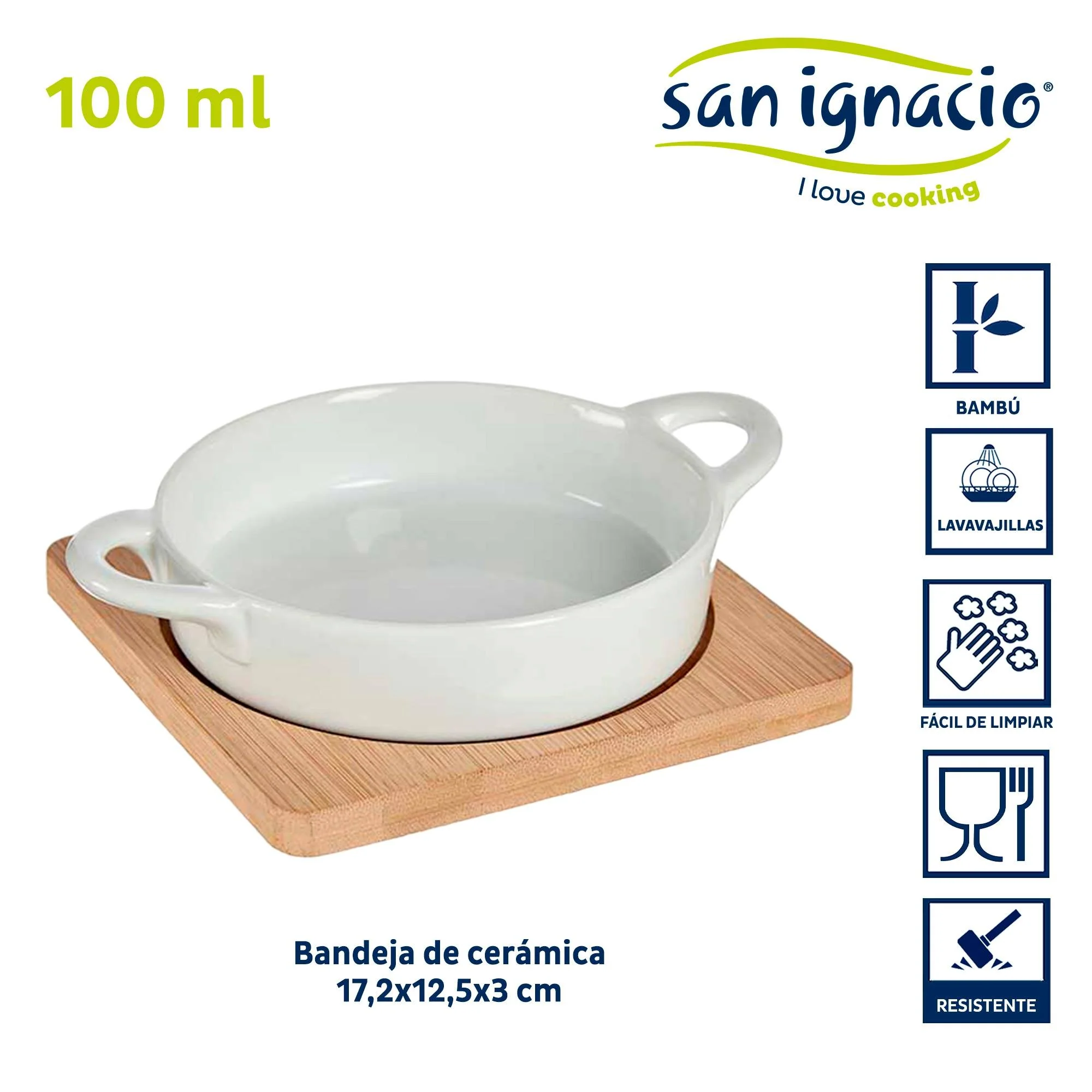 Bandeja Redonda Con Base Bambu 12,5cm Colección Vessia - Image 2