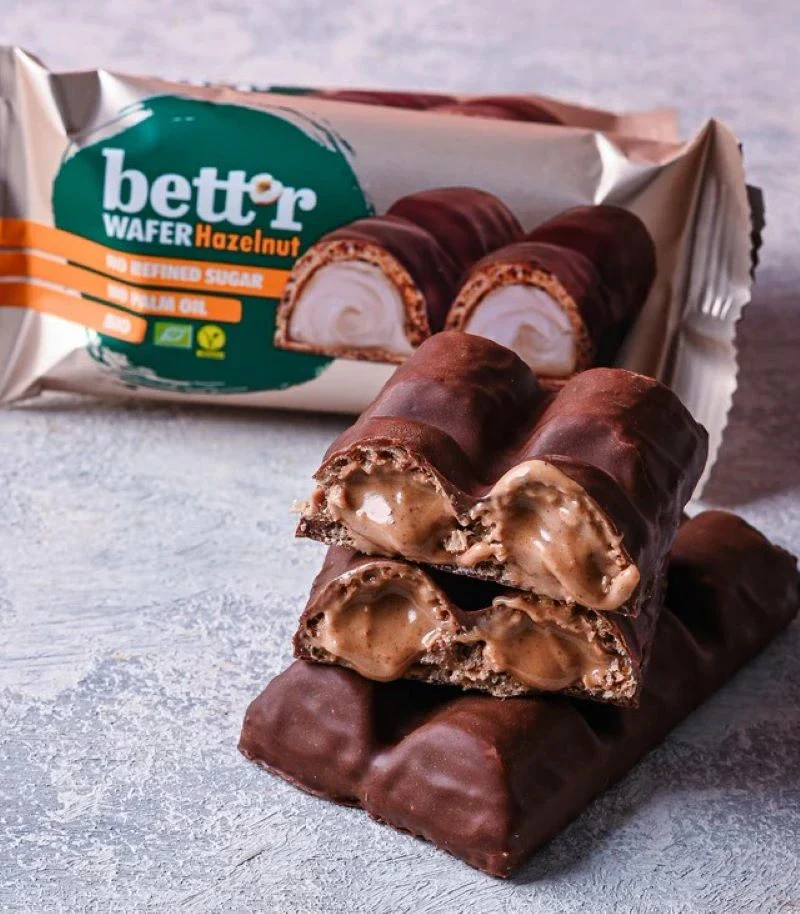 Barquillo De Chocolate Relleno De Avellana Bett’r 33g Bio - Image 3