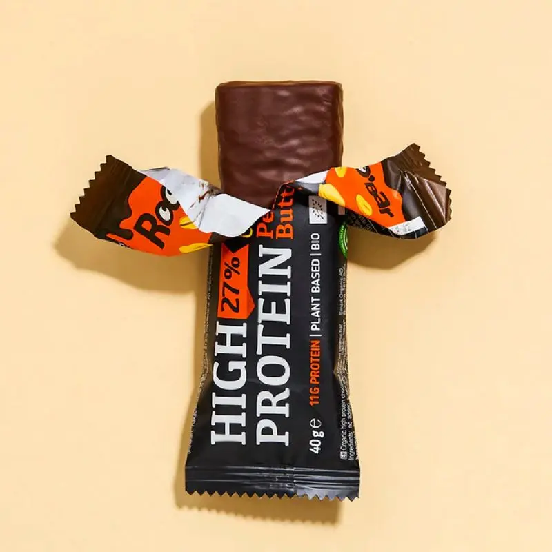 Barrita De Proteína Con Cacahuete Y Cobertura De Chocolate Roobar 40g Bio - Image 3