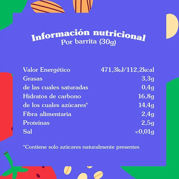 Barrita fresa y manzana Real Kids 30 g - Image 3