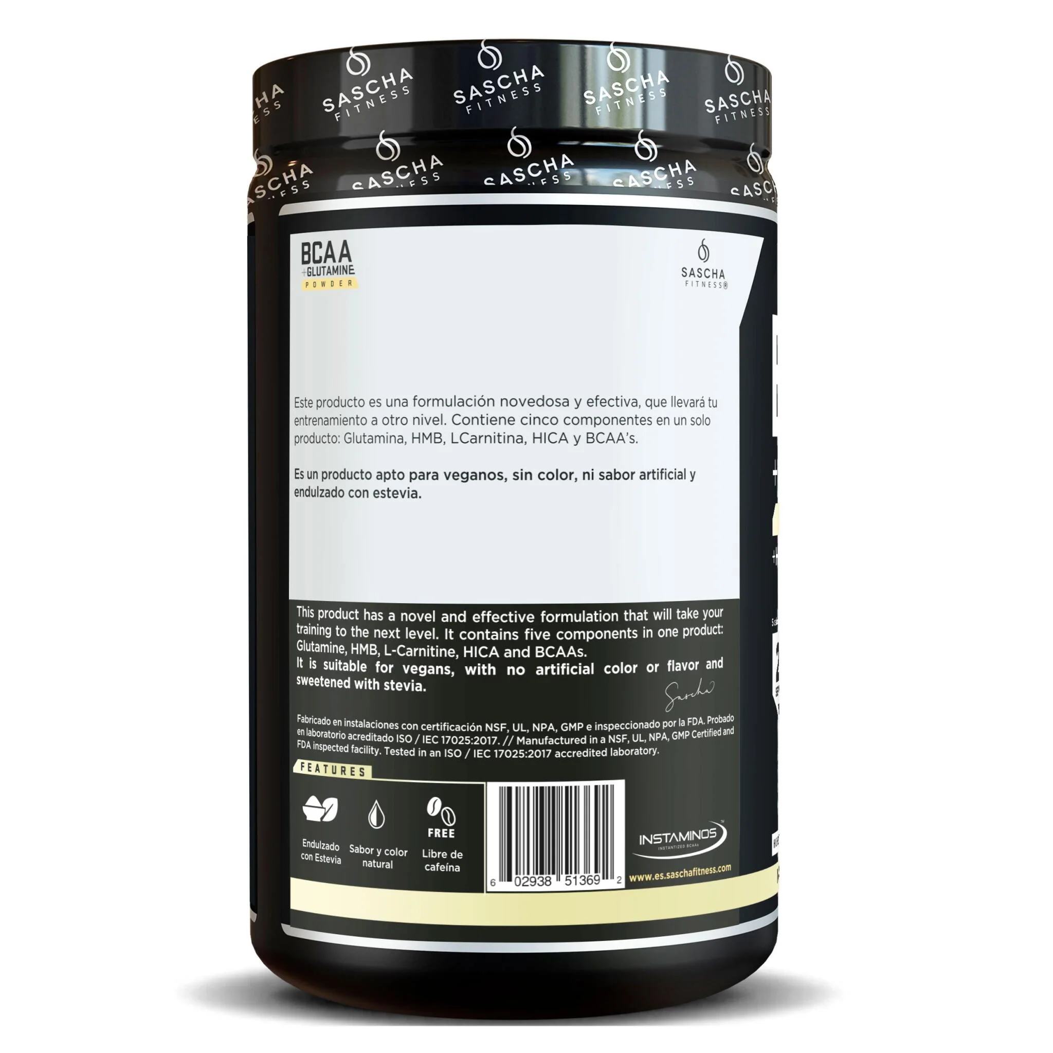 Bcaa + Glutamina Sabor Piña Colada - Sascha Fitness España - Image 3