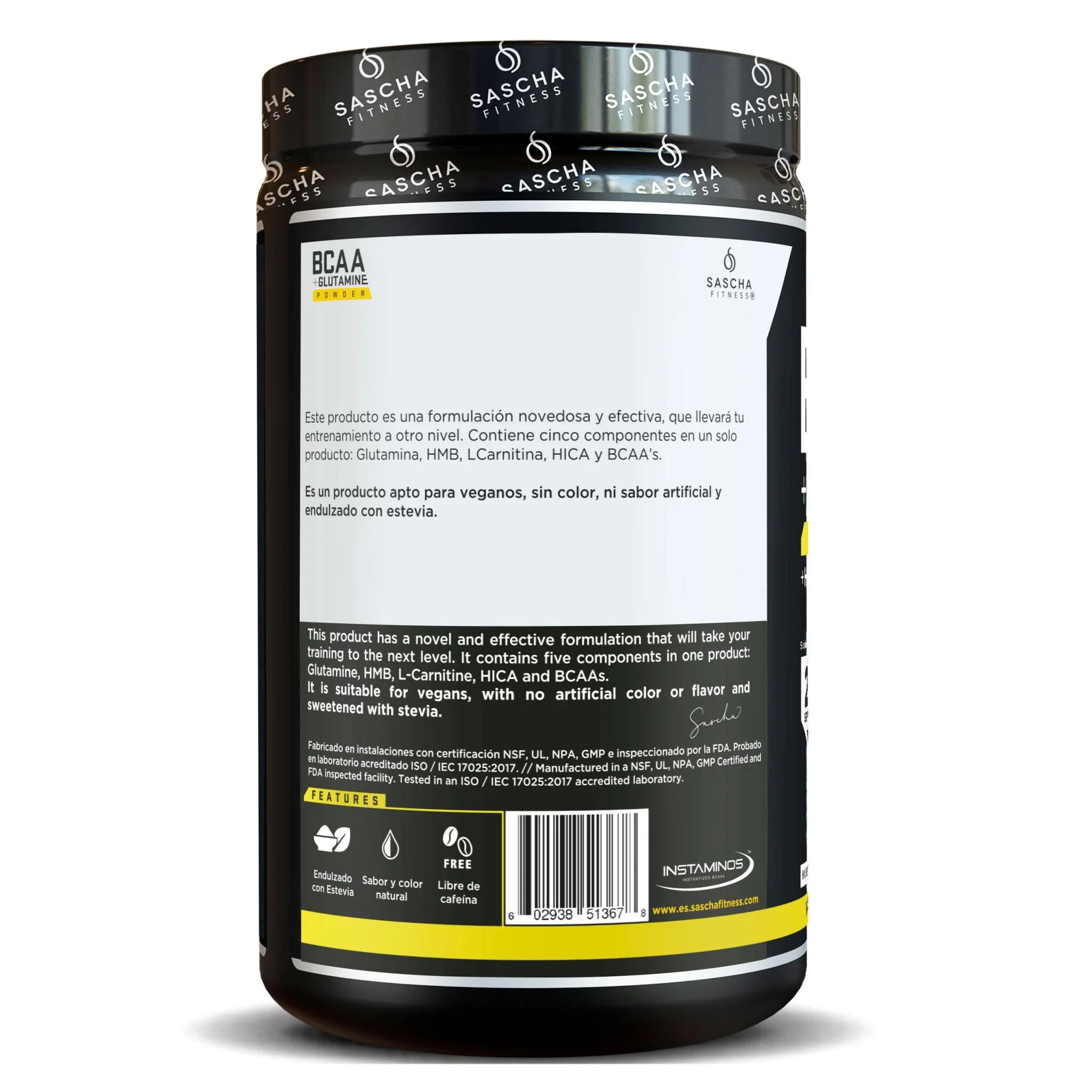 Bcaa + Glutamina Sabor Piña - Sascha Fitness España - Image 3