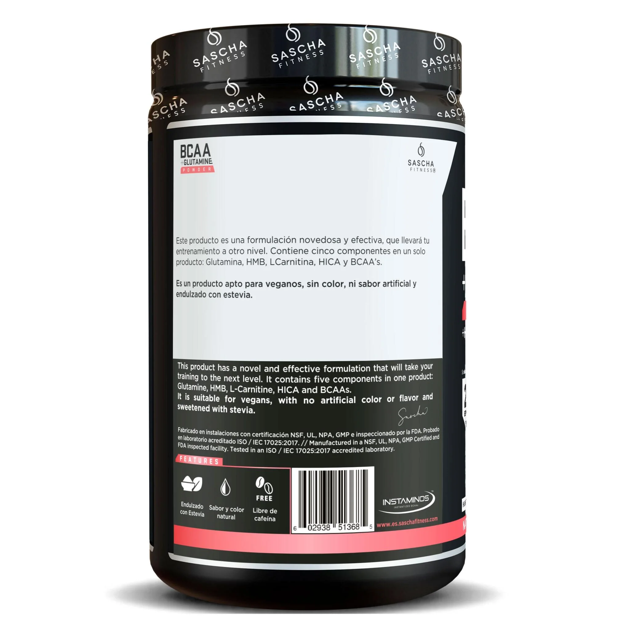 Bcaa + Glutamina Sabor Sandía - Sascha Fitness España - Image 3