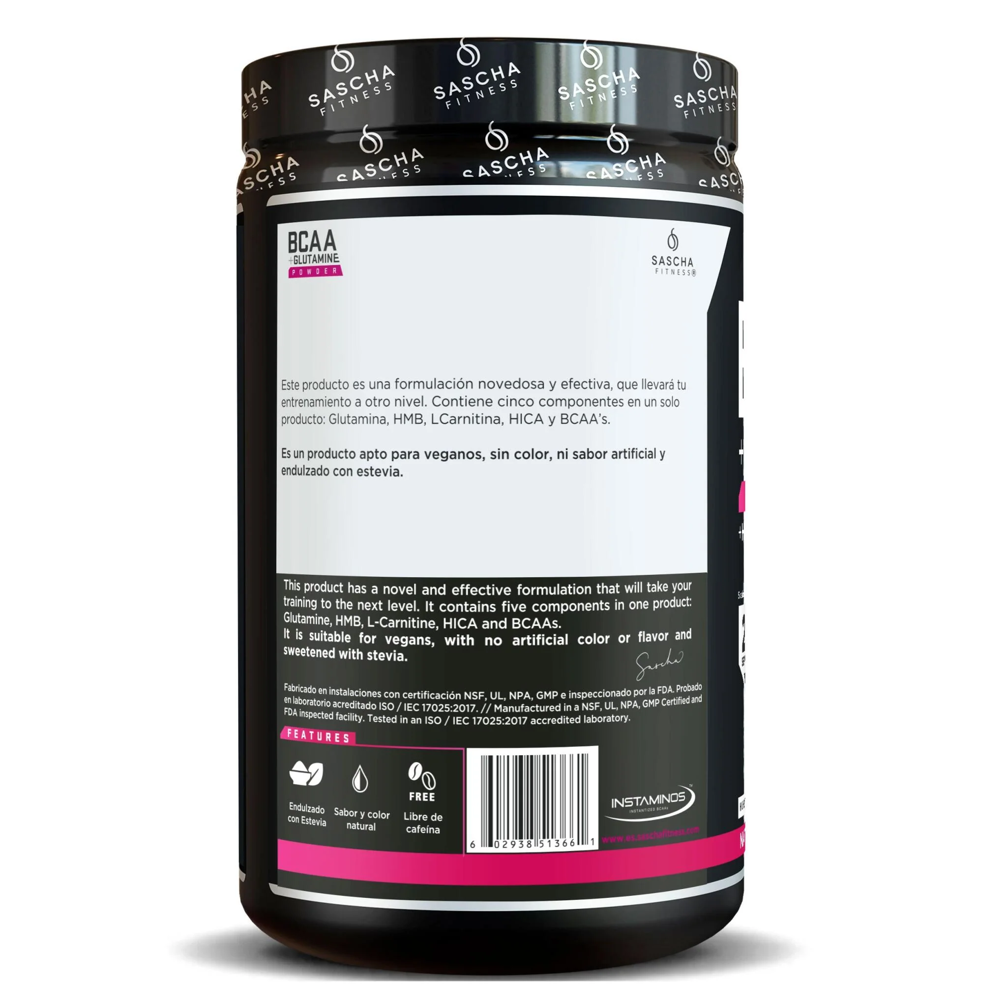 Bcaa + Glutamina Sabor Uva - Sascha Fitness España - Image 3