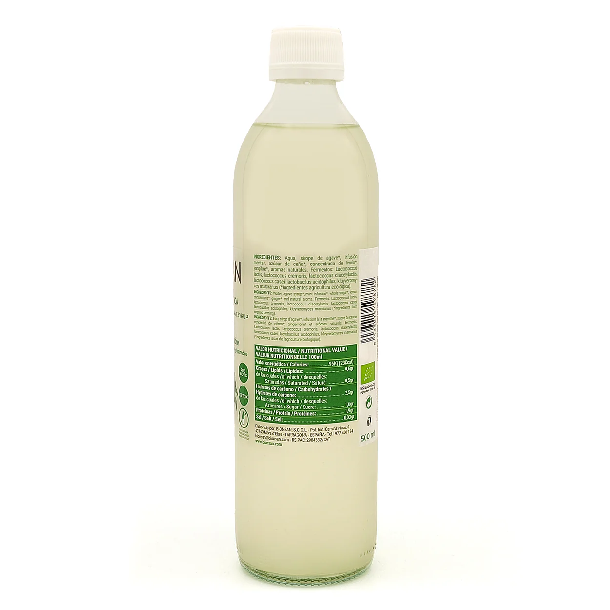 Bebida Probiótica Agua Menta Y Jengibre Eco Bionsan 500ml - Image 2