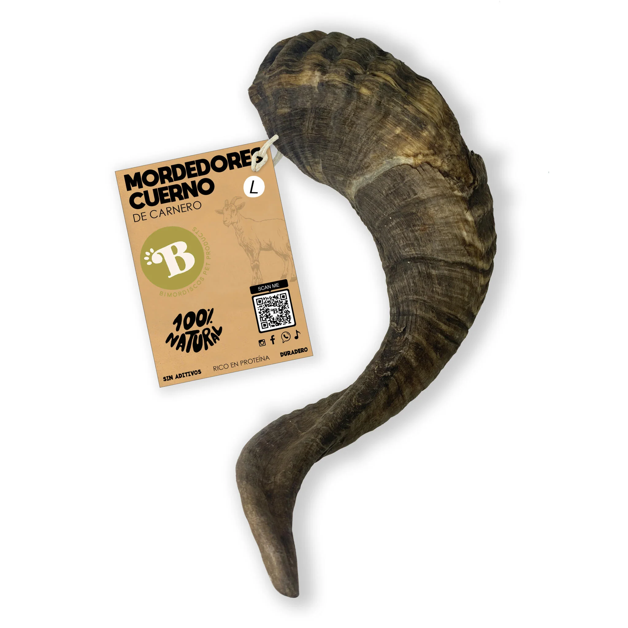 Bimordiscos Cuerno De Carnero Para Perros Pack. 2 X L