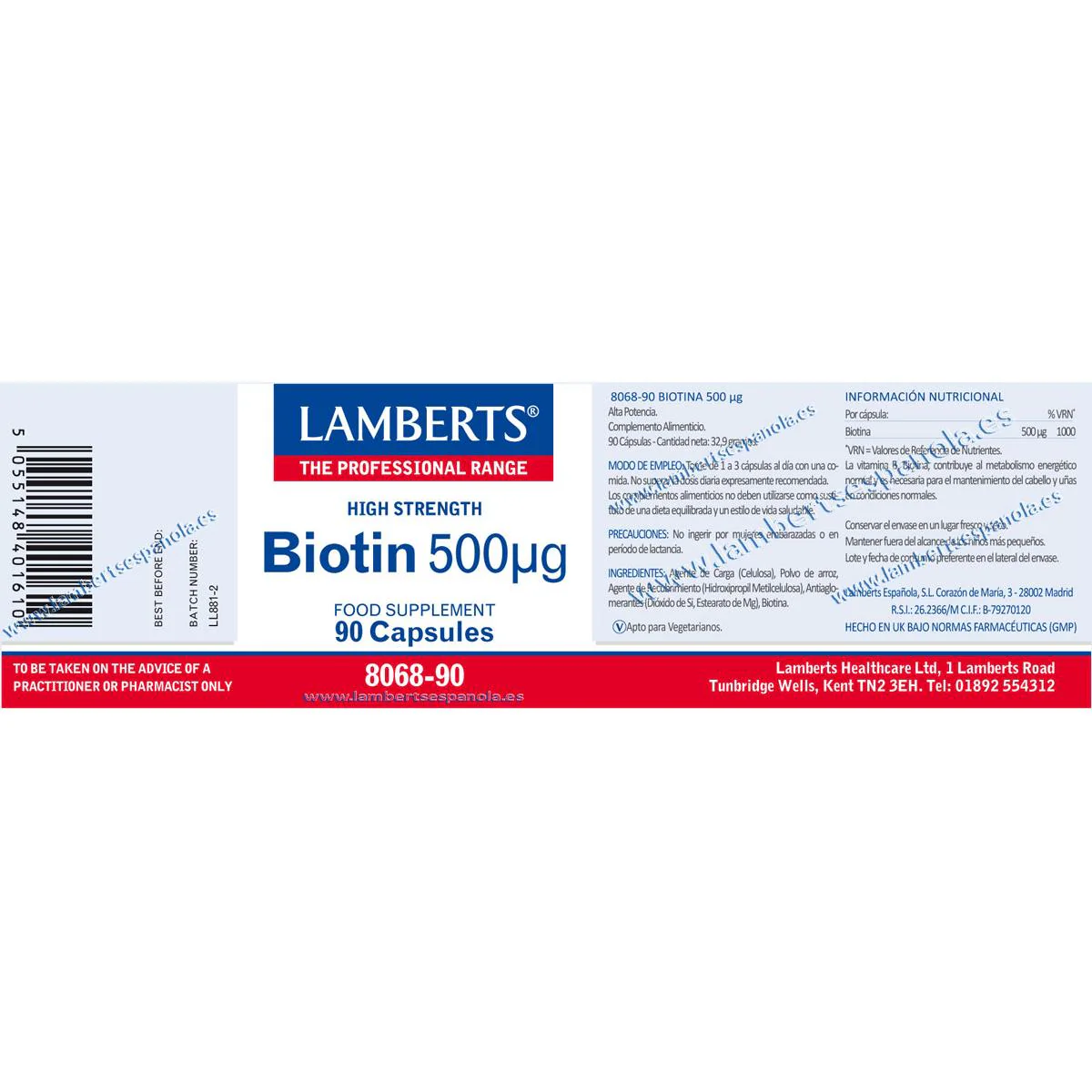Biotina 90 cápsulas de 50 μg - Image 3