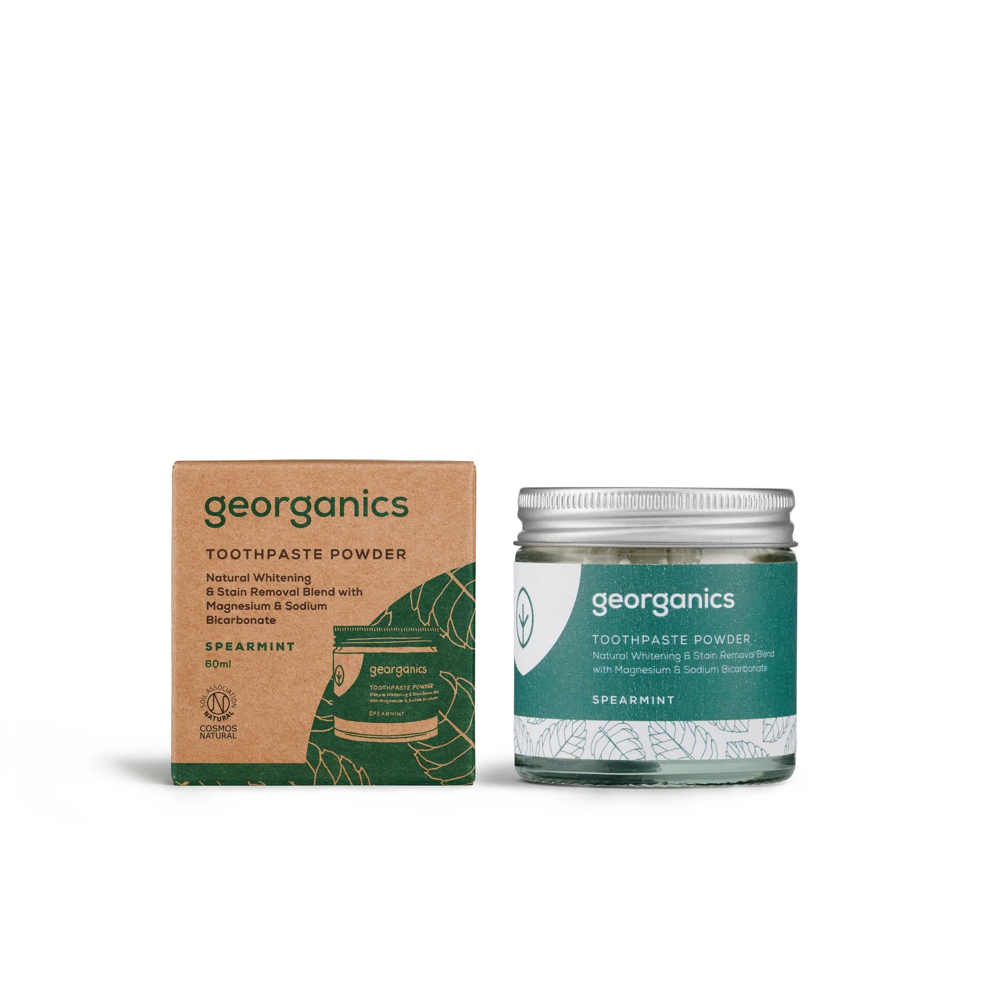Blanqueador Dental en polvo Bicarbonato y Menta  Georganics 60 ml - Image 2
