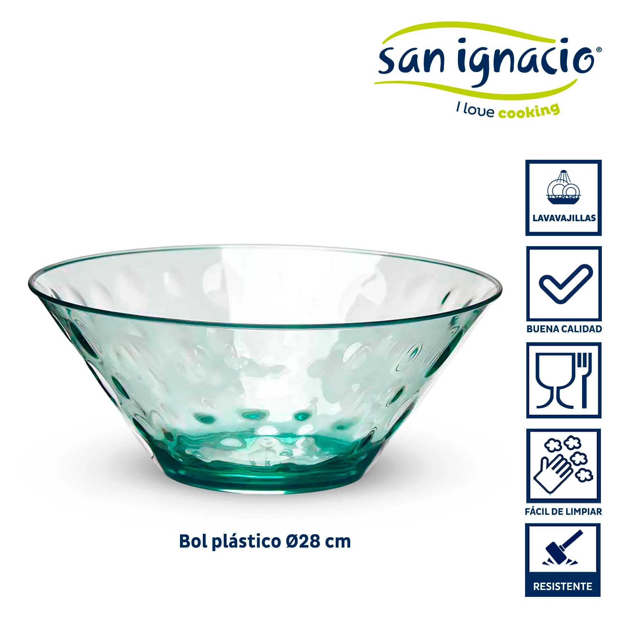 Bol Plastico Puntos 28cm Verde Colección Leknes - Image 2