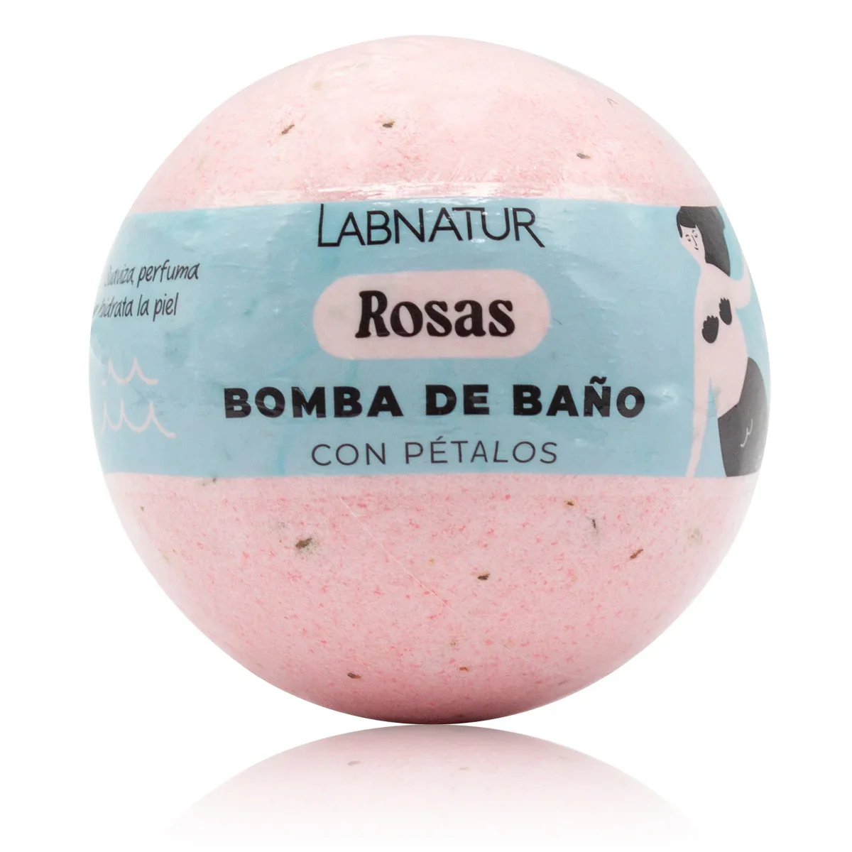 Bomba de Baño Espumosa Rosas con Pétalos Labnatur 140 g | Aroma Floral | Relax | Spa En Casa