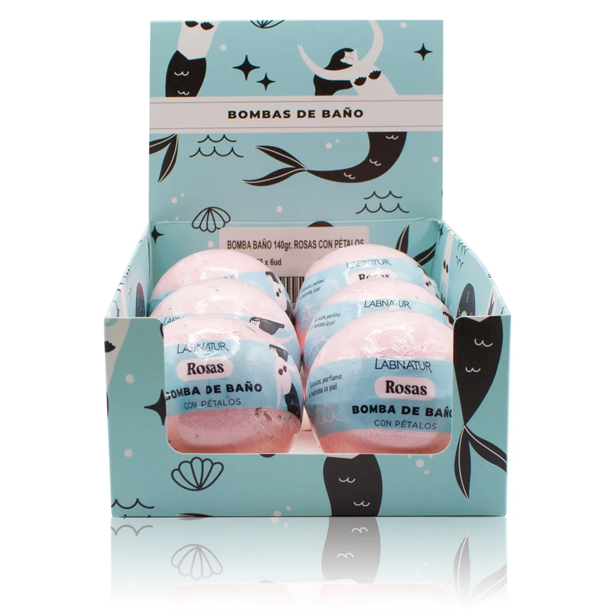 Bomba de Baño Espumosa Rosas con Pétalos Labnatur 140 g | Aroma Floral | Relax | Spa En Casa - Image 2
