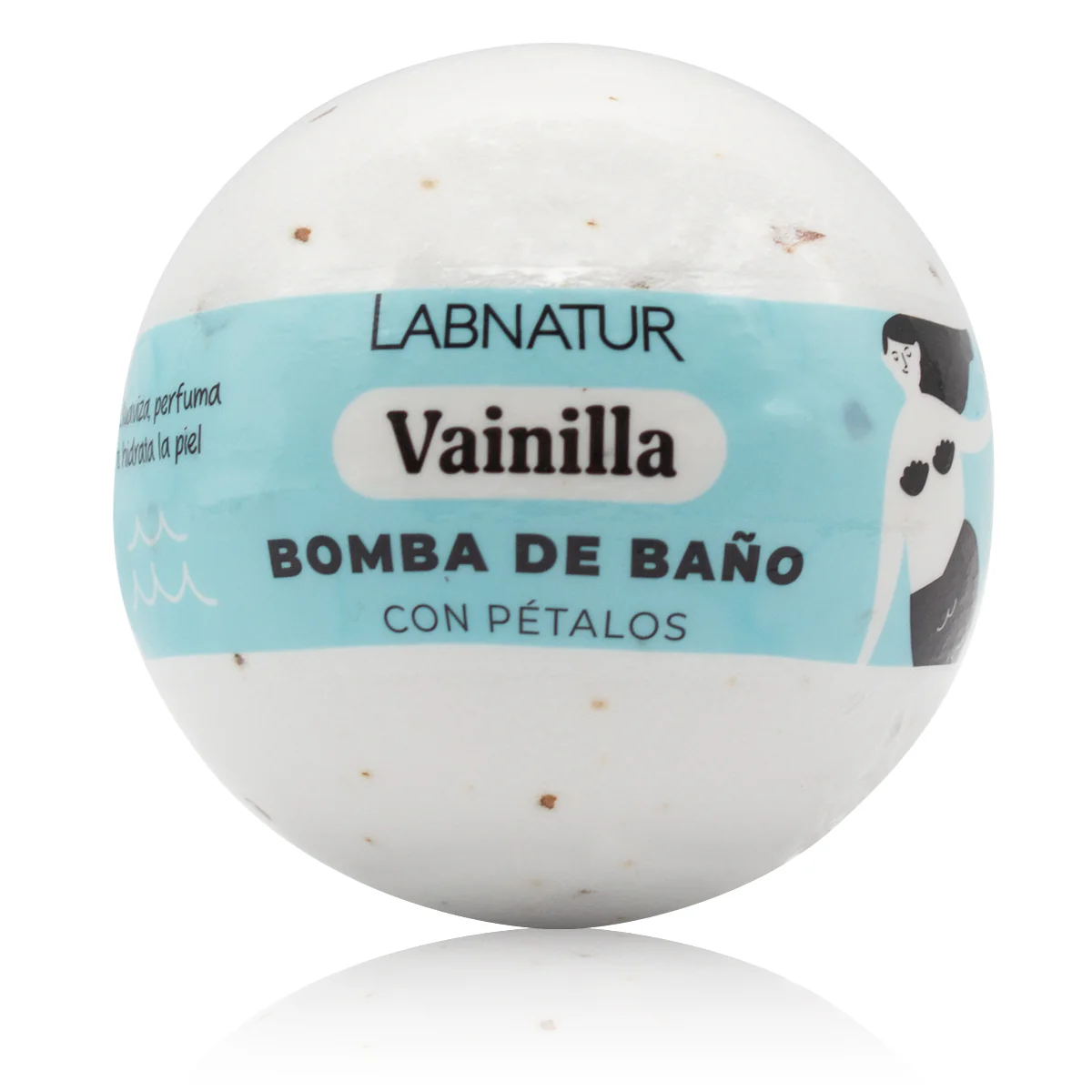 Bomba de Baño Espumosa Vainilla con Pétalos Labnatur 140 g | Aroma Dulce | Relax | Spa En Casa