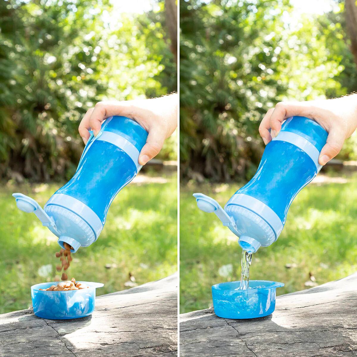 Botella Con Depósito De Agua Y Comida Para Mascotas 2 En 1 Pettap Innovagoods / Vetonek - Image 3