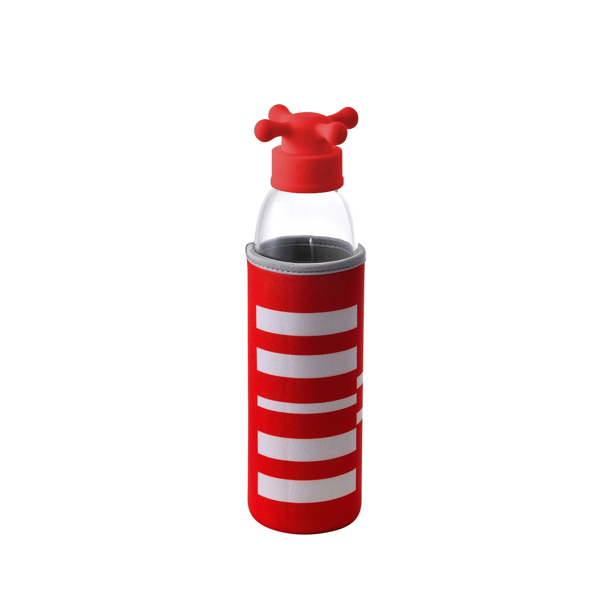 Botella De Agua 500ml Borosilicato Funda Rojo Y Tapa De Grifo Rainbow Be - Image 2