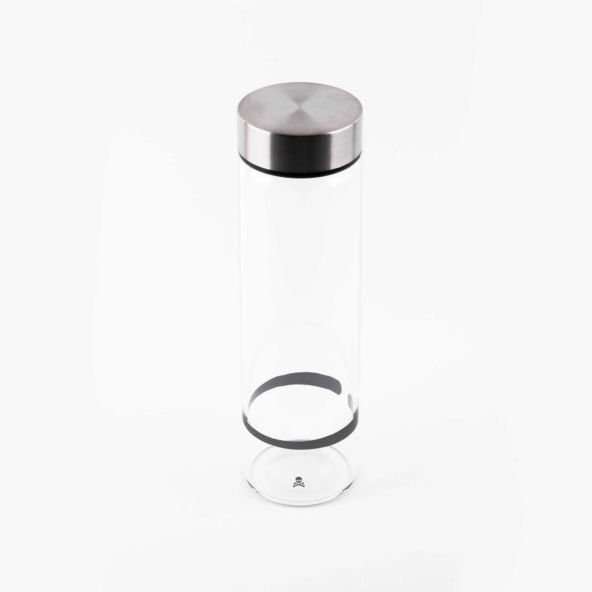 Botella De Agua En Borosilicato Tapón De Rosca 600ml Negro/transparente Scalpers Home - Image 3