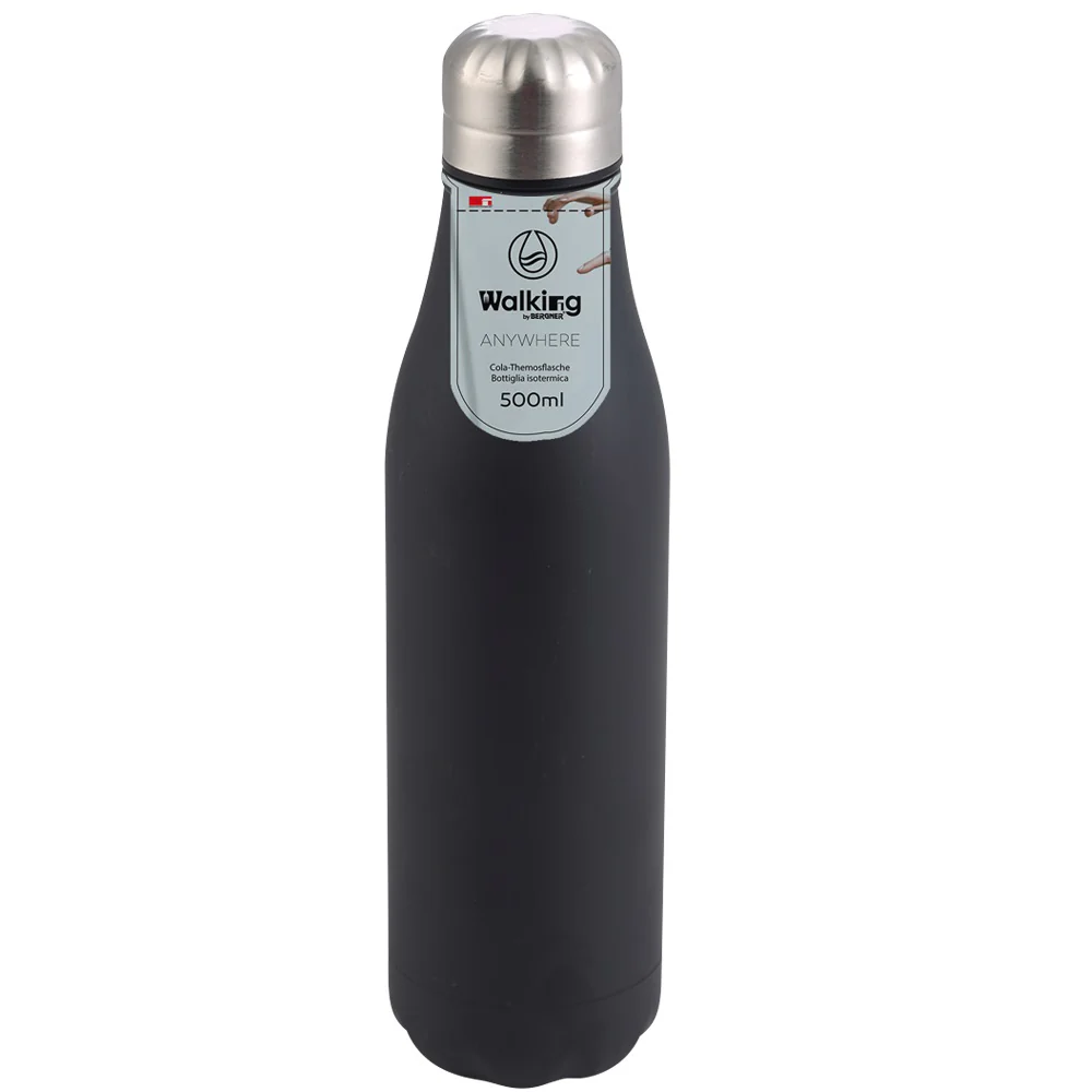 Botella Termo Cola 500ml Acero Inoxidable Negro Walking Anywhere - Image 6
