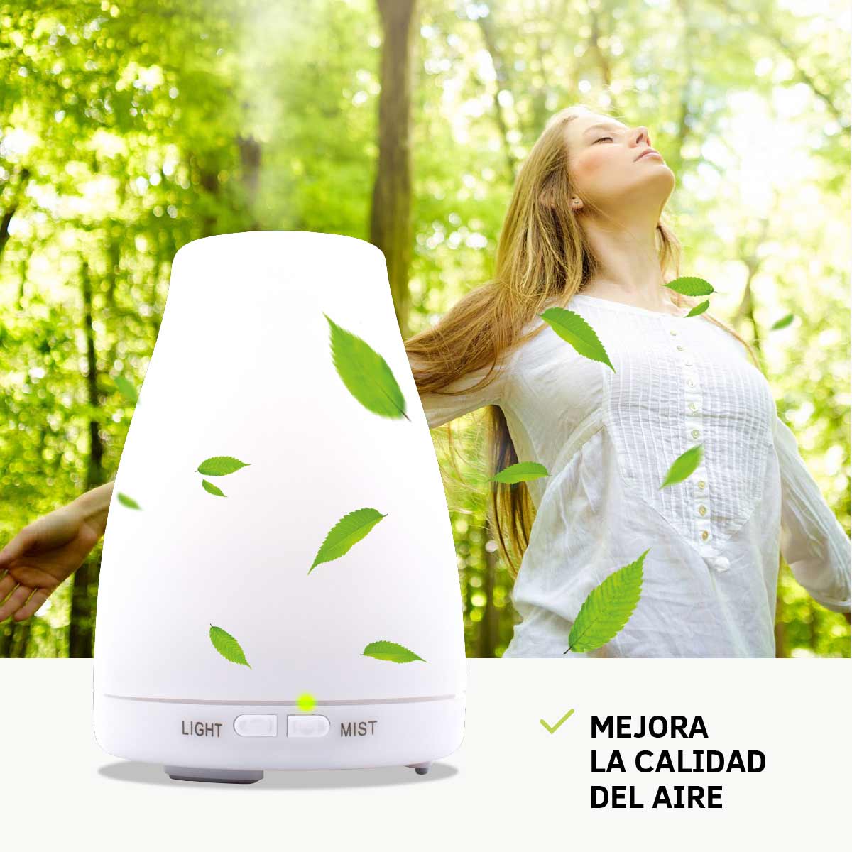 Brumizador Ultrasónico 100 ml SYS Aromas | Humidificador Compacto | Difusor Aromaterapia | Luz Led - Image 2