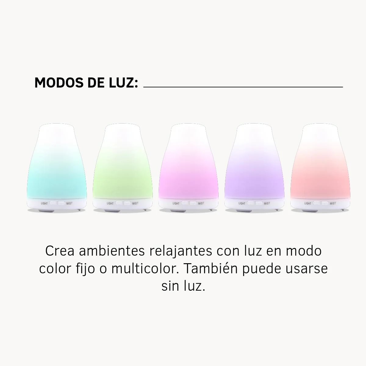 Brumizador Ultrasónico 100 ml SYS Aromas | Humidificador Compacto | Difusor Aromaterapia | Luz Led - Image 5