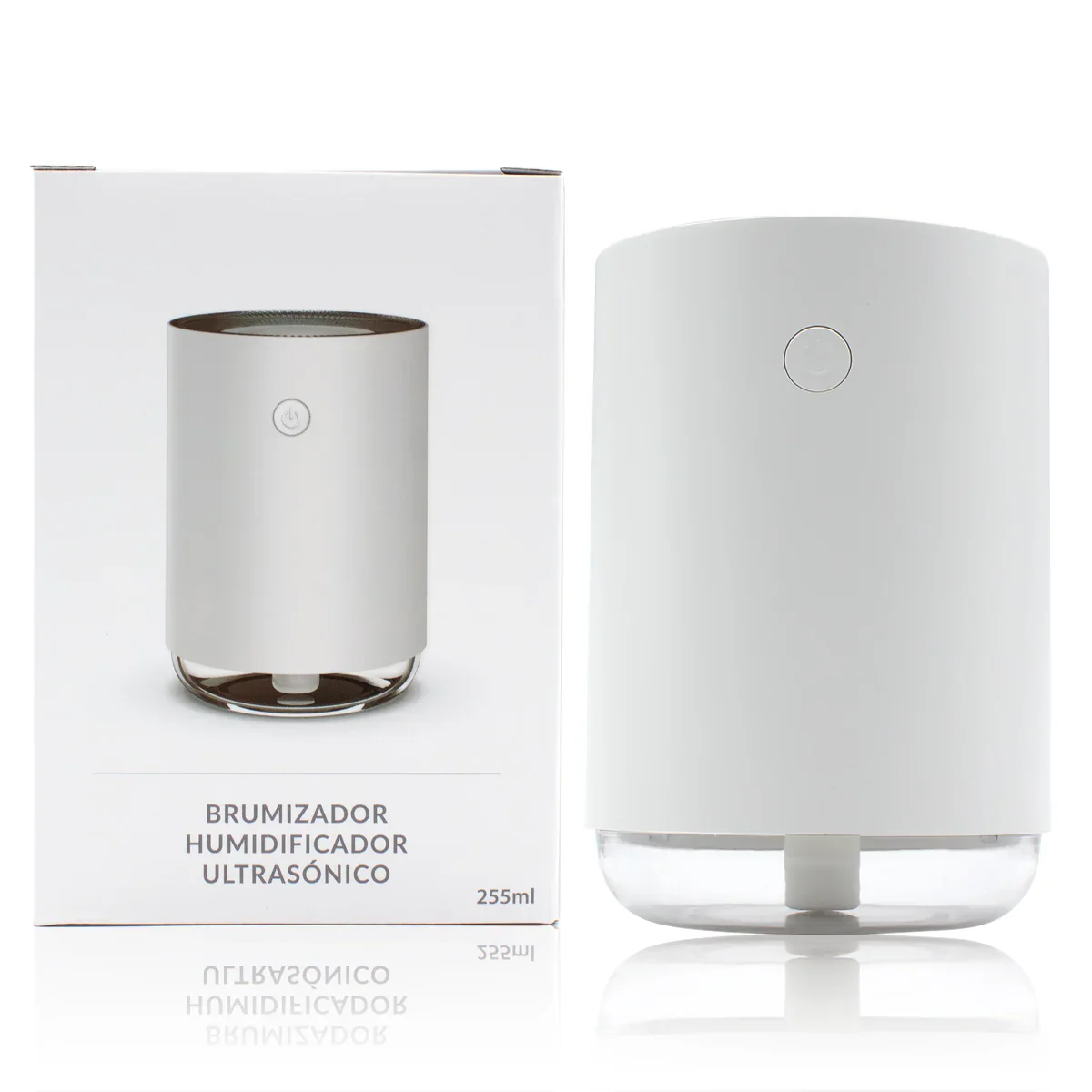 Brumizador Ultrasónico 255 ml White SYS Aromas | Humidificador con Luz Led | Aromaterapia y Bienestar