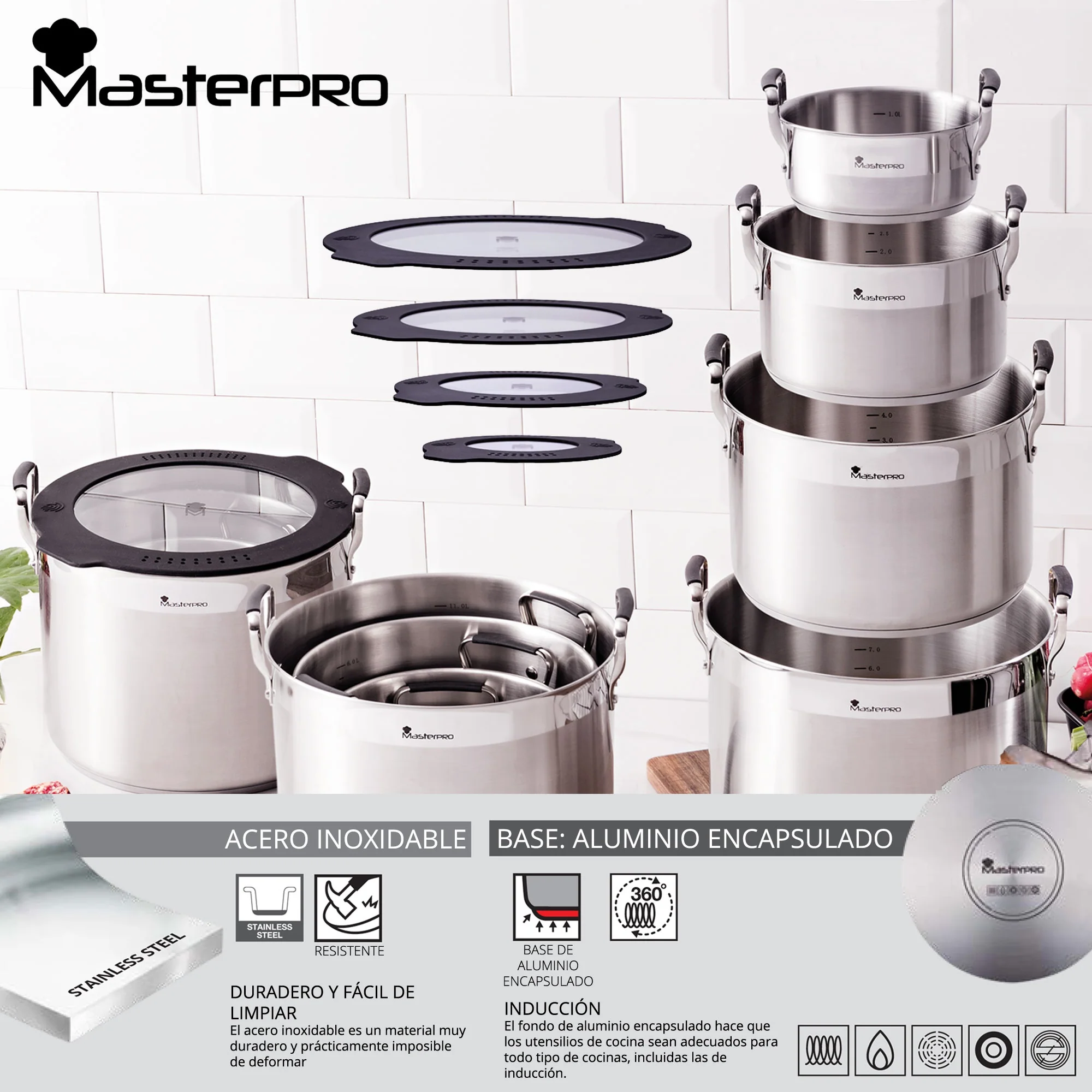 Cacerola 12cm Acero Inox Inducción - Image 3