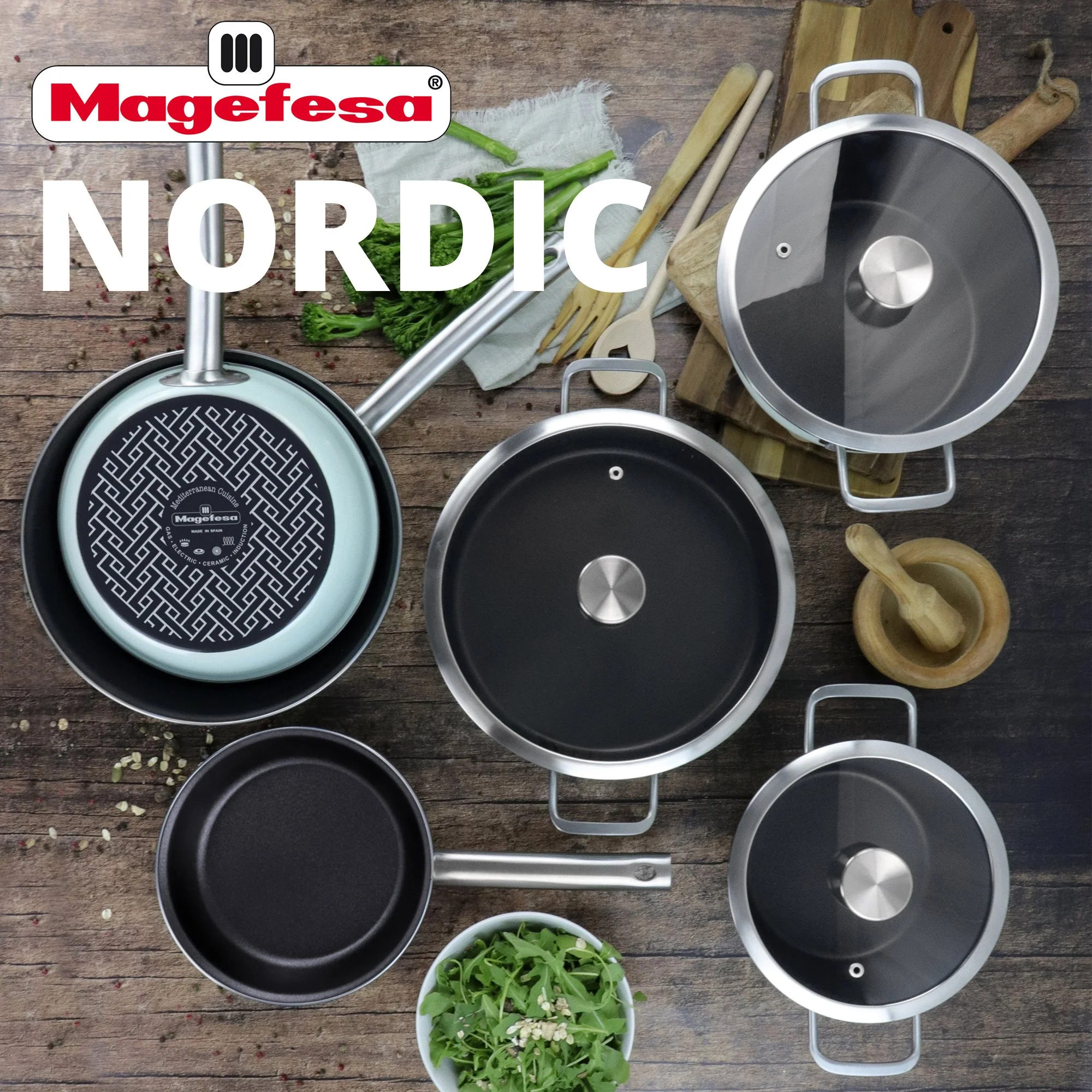 Cacerola nordic Verde Ø28cm Con Tapa De Vidrio - Image 2